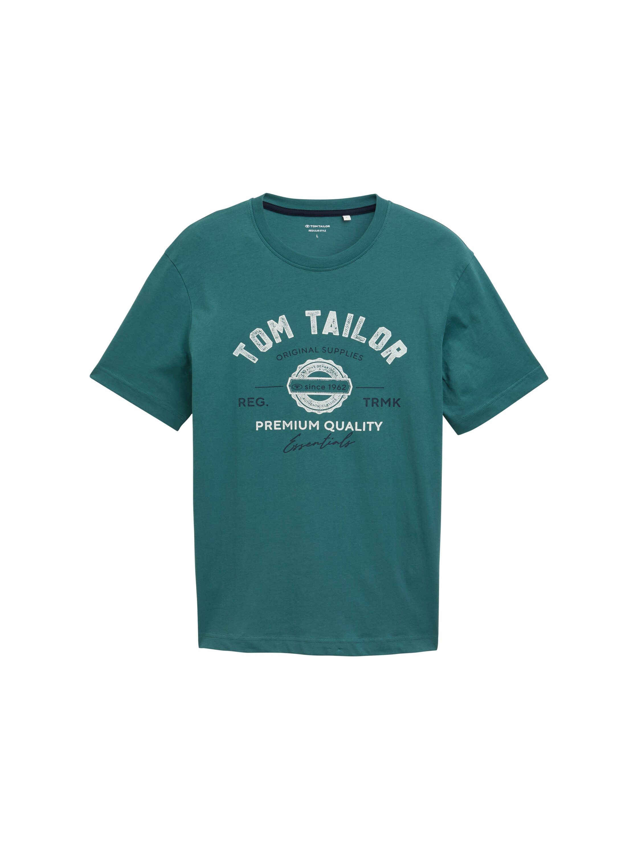 Tom Tailor T-shirt met grote logo-frontprint
