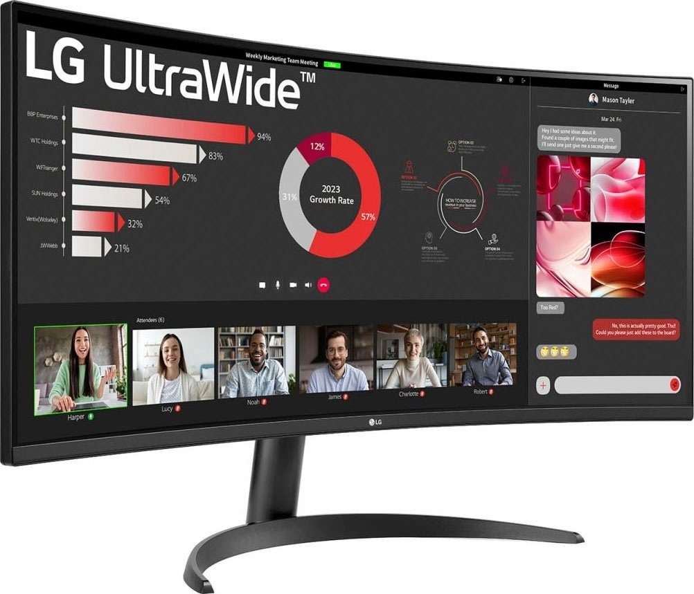 LG Curved-gaming-monitor 34WR50QC, 86 cm / 34", Wide Quad HD