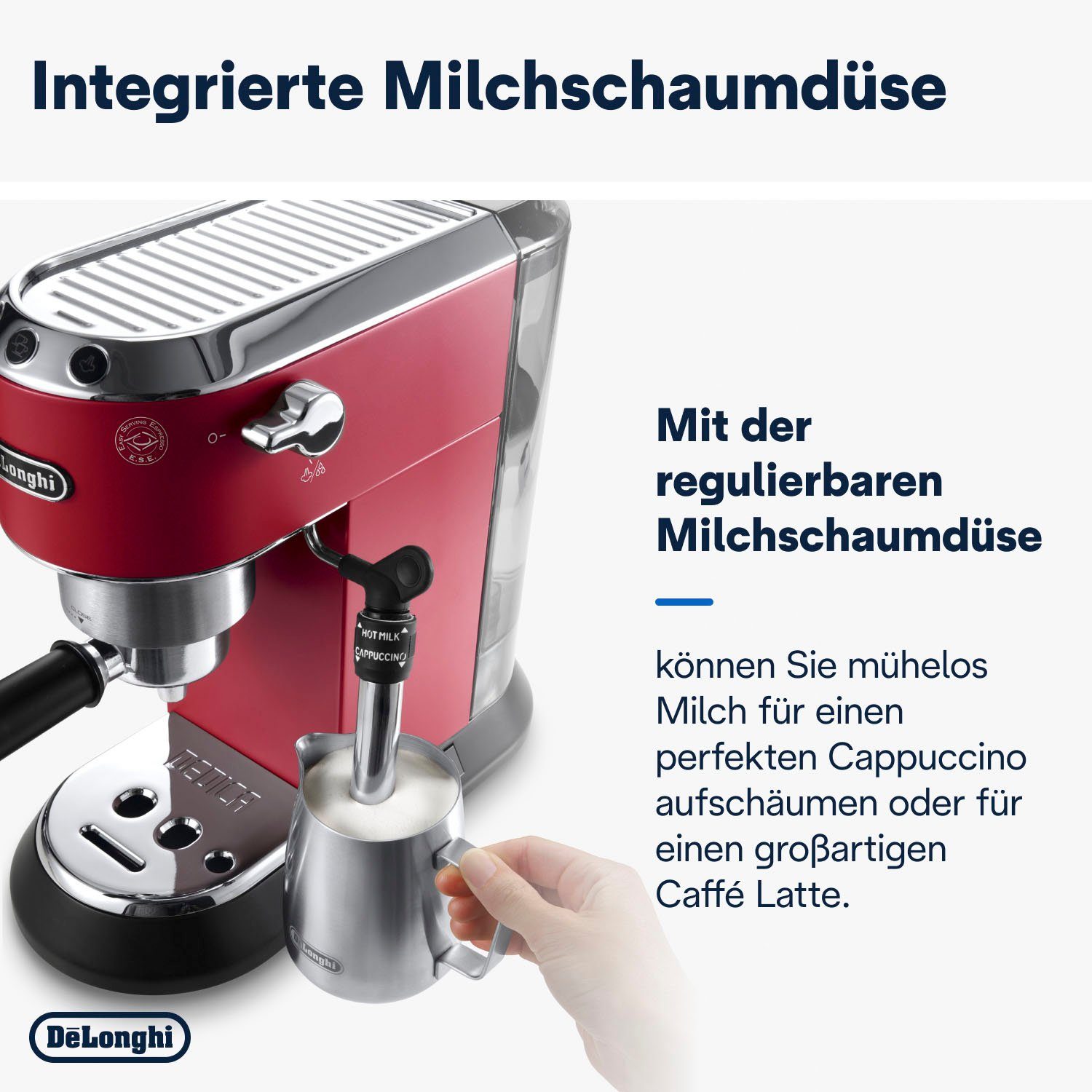 De'Longhi Espressomachine Dedica Style EC 685.B, Siebdrager, 1350 Watt, 15 Bar