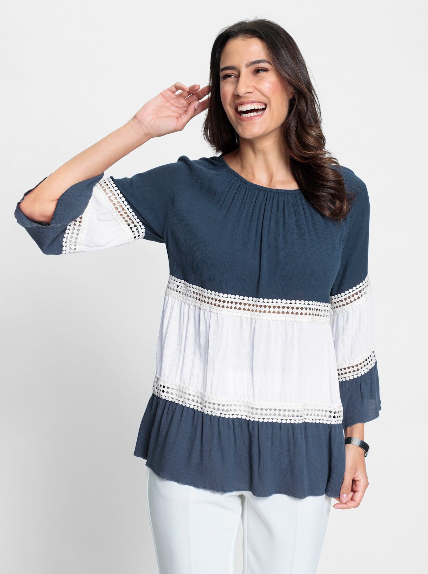 Classic Inspirationen Gekreukte blouse