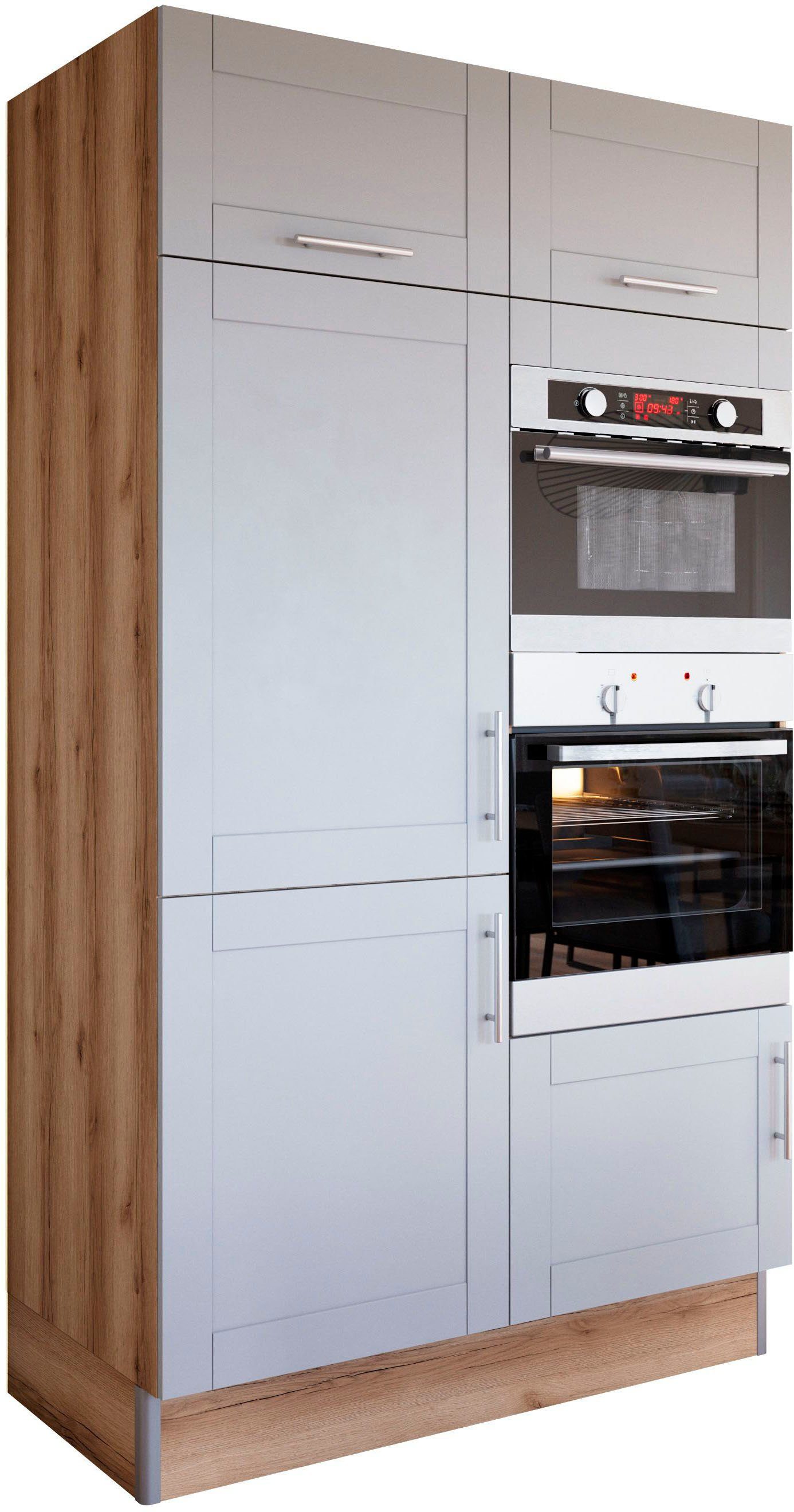 Kochstation Keuken KS-Ahus, Hoge kastmodule Breedte 120 cm, optioneel met elektrische apparaten, softclose functie
