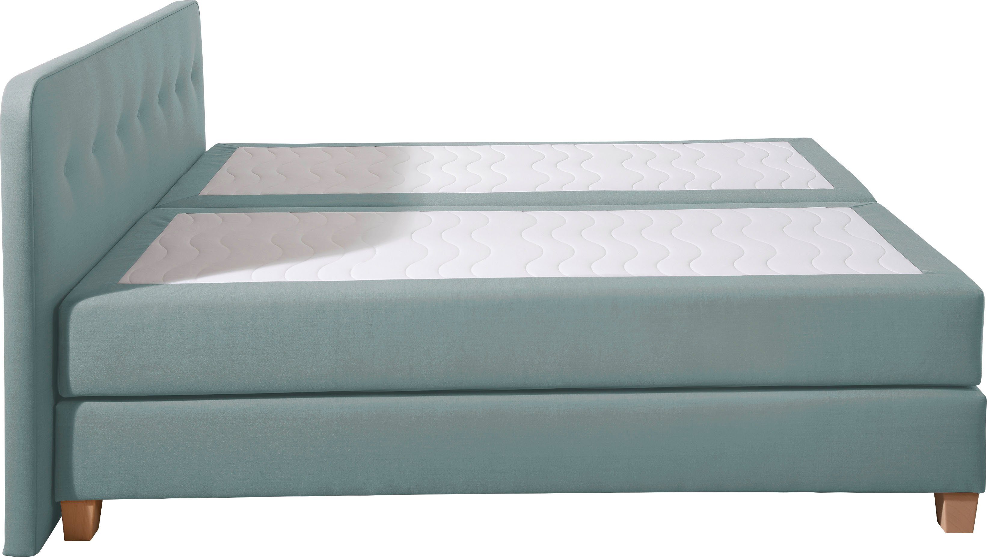 Home affaire Boxspring Fargo inclusief topper, in 3 soorten matrassen, in fluweel of structuurstof