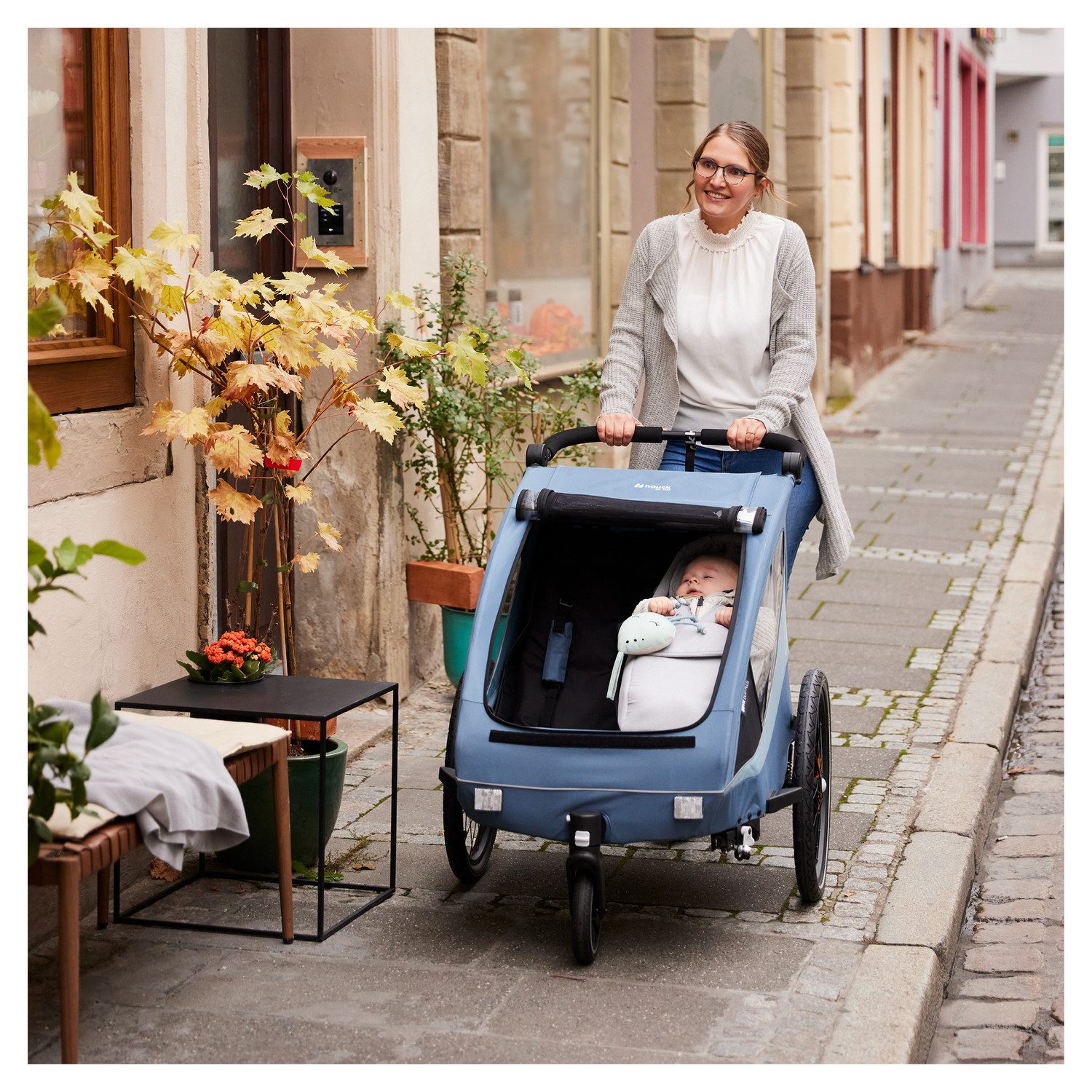 Hauck Kinderen fiets aanhanger 2in1 Bike Trailer und Buggy Dryk Duo Plus, black