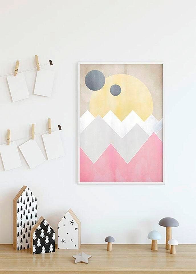 Komar Wanddecoratie Sunrise scheerlijn Wanddecoratie - zonder lijst (1 stuk)