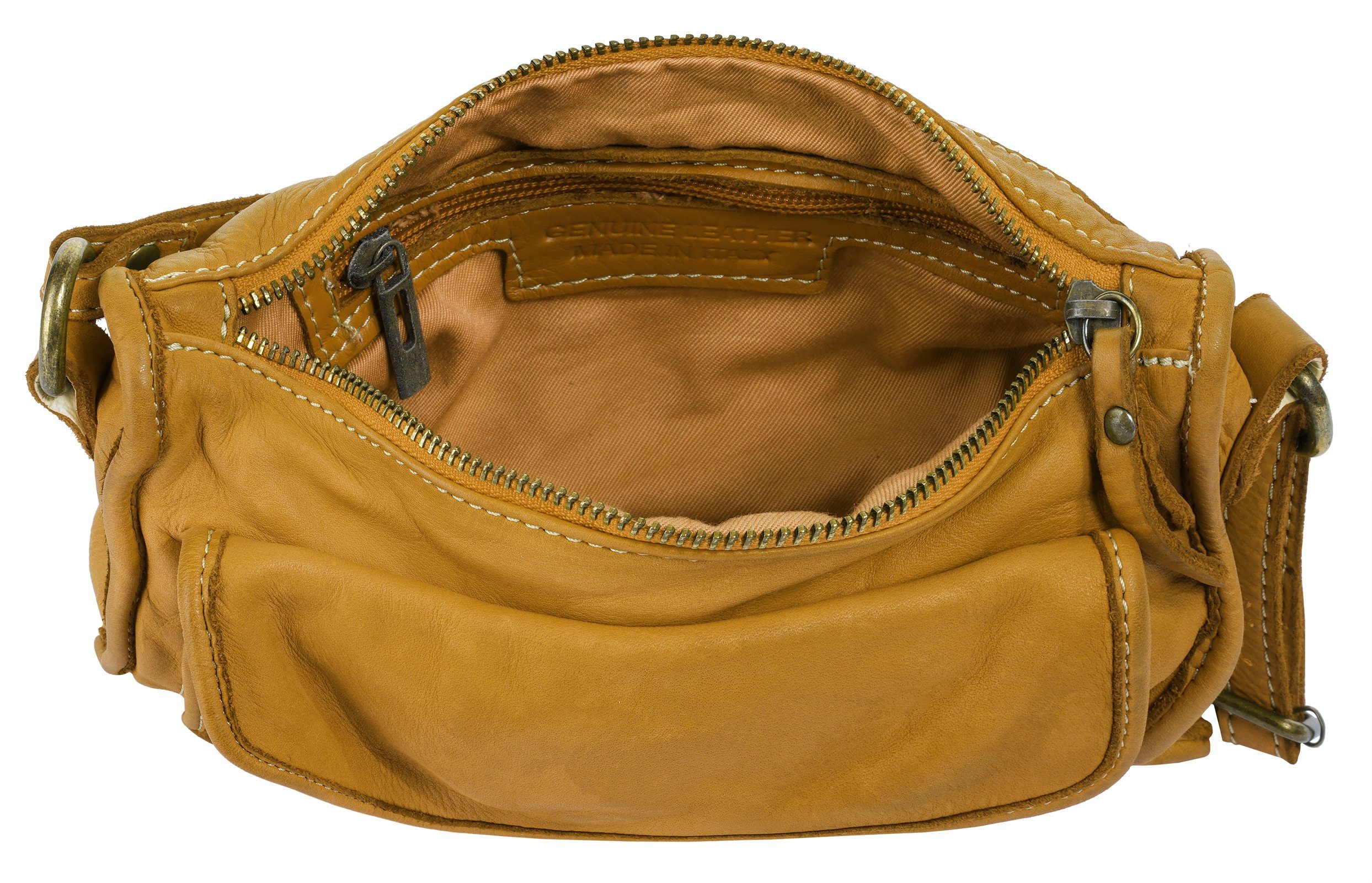 Cluty Schoudertas echt leer, made in italy