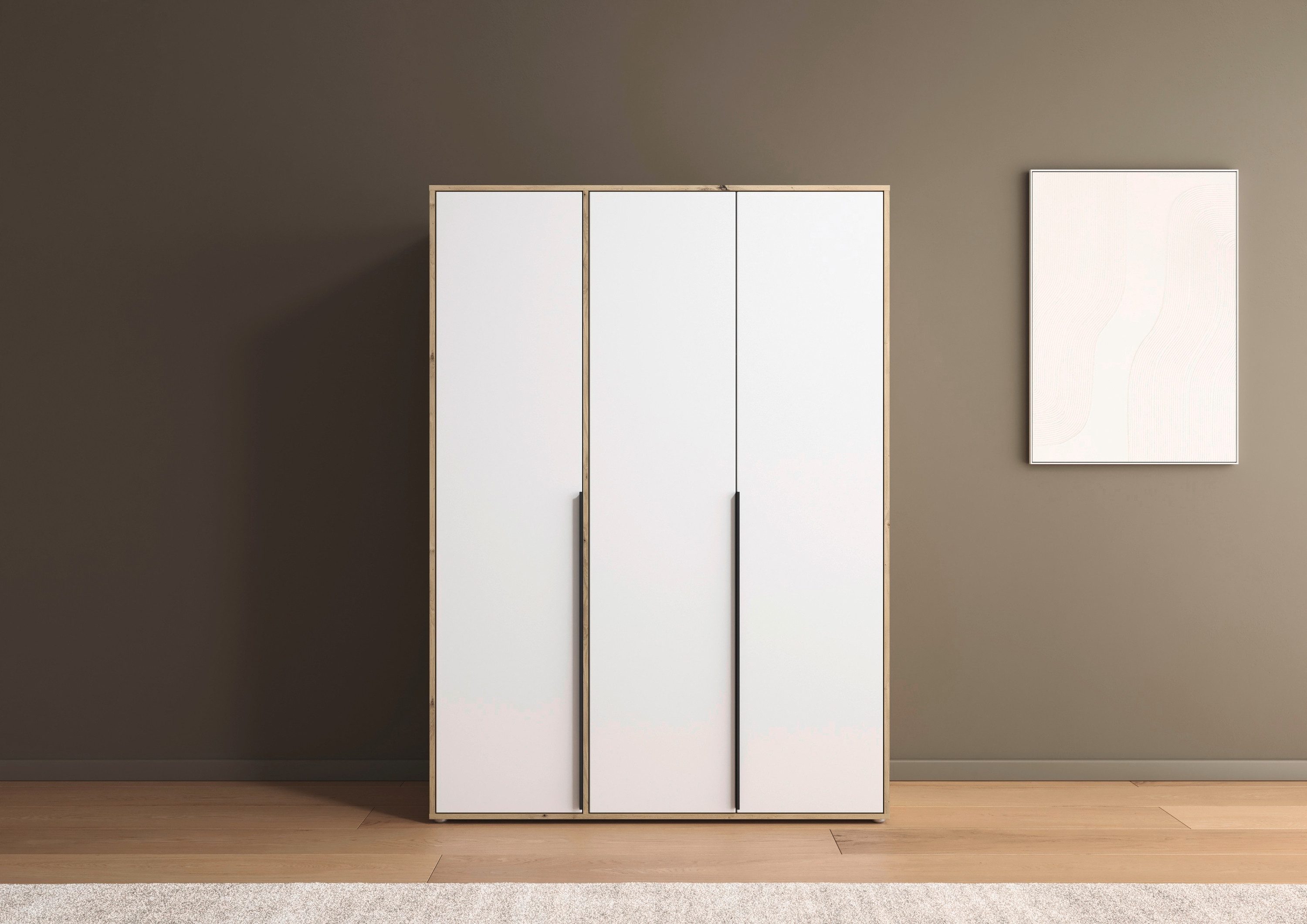 rauch Draaideurkast Kledingkast Kast Garderobe Wasmand NAGATA veel Opbergruimte met moderne stanggrepen in grijs metallic topseller made in germany