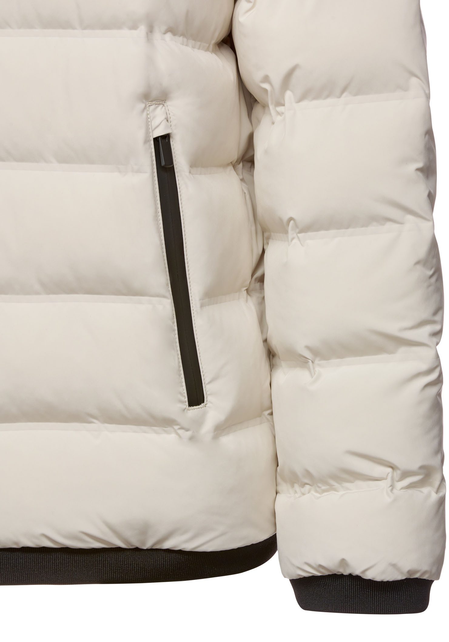 Geox Gewatteerde jas SPHERICA met contrasterende details, rits, zakken, capuchon