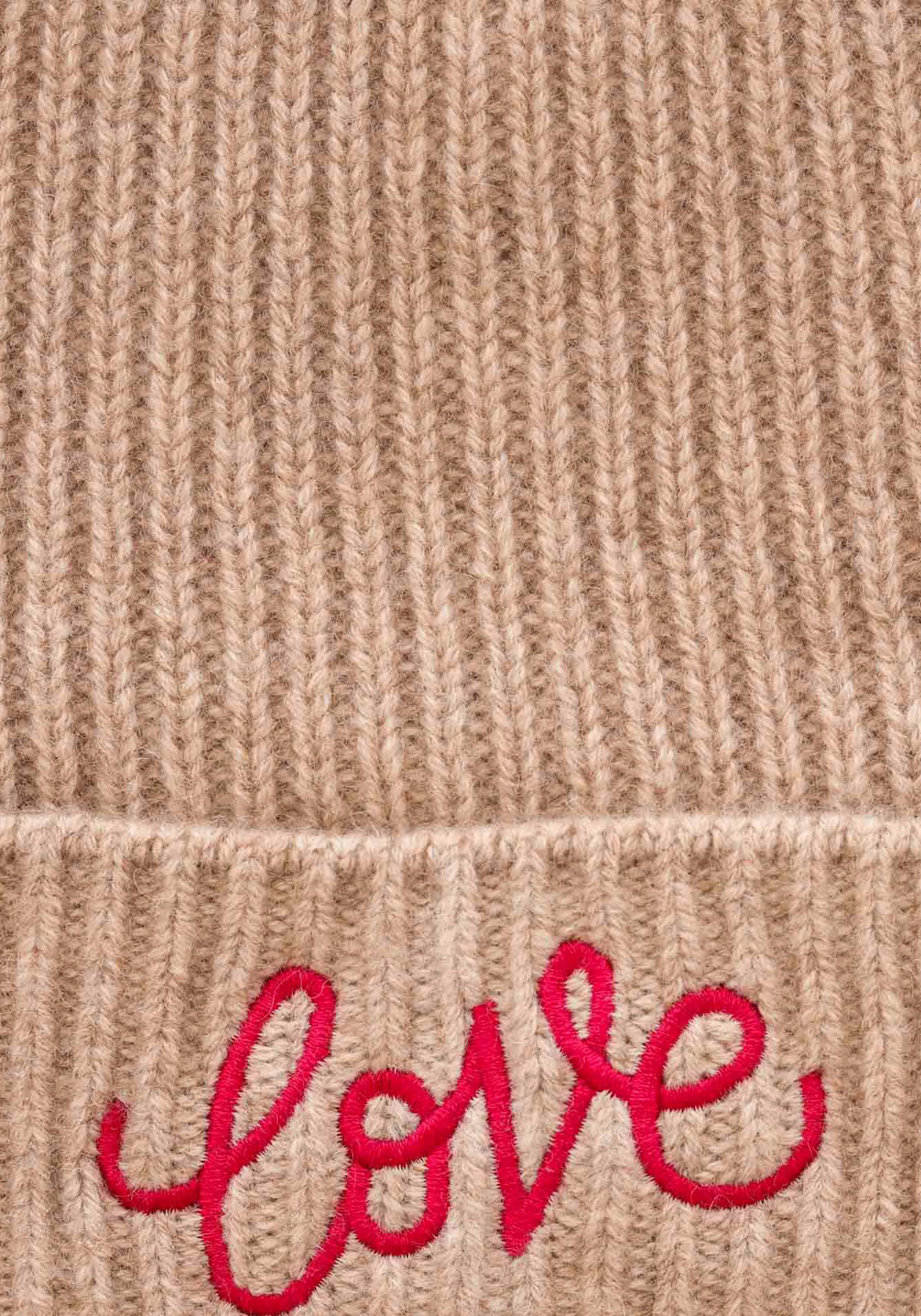 Zwillingsherz Beanie met Love borduursel (set)