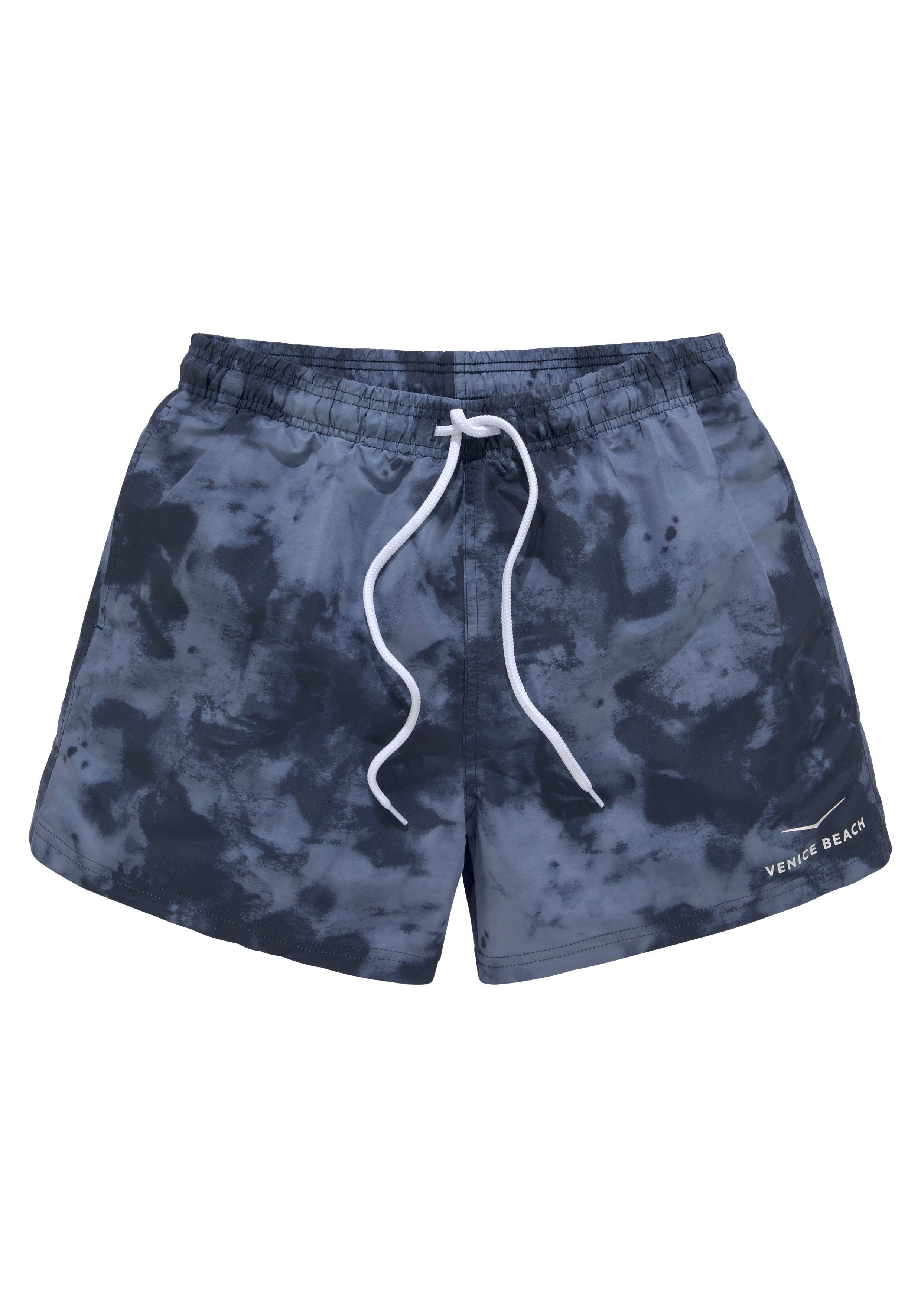 Venice Beach Zwemshort MAT met trendy batikprint