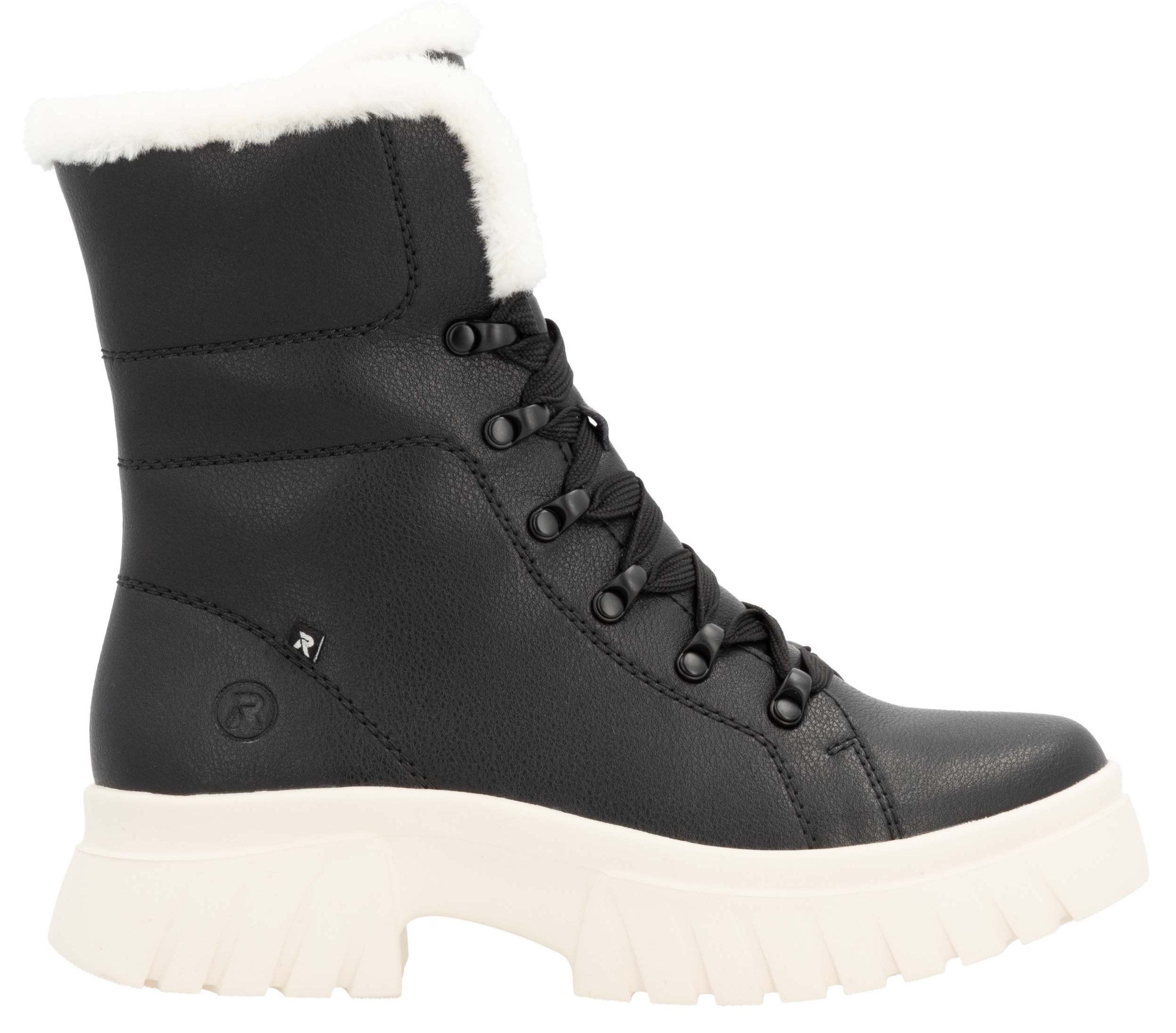 Rieker EVOLUTION Winterlaarzen veterschoenen plateaustiefelette profielzool binnenrits