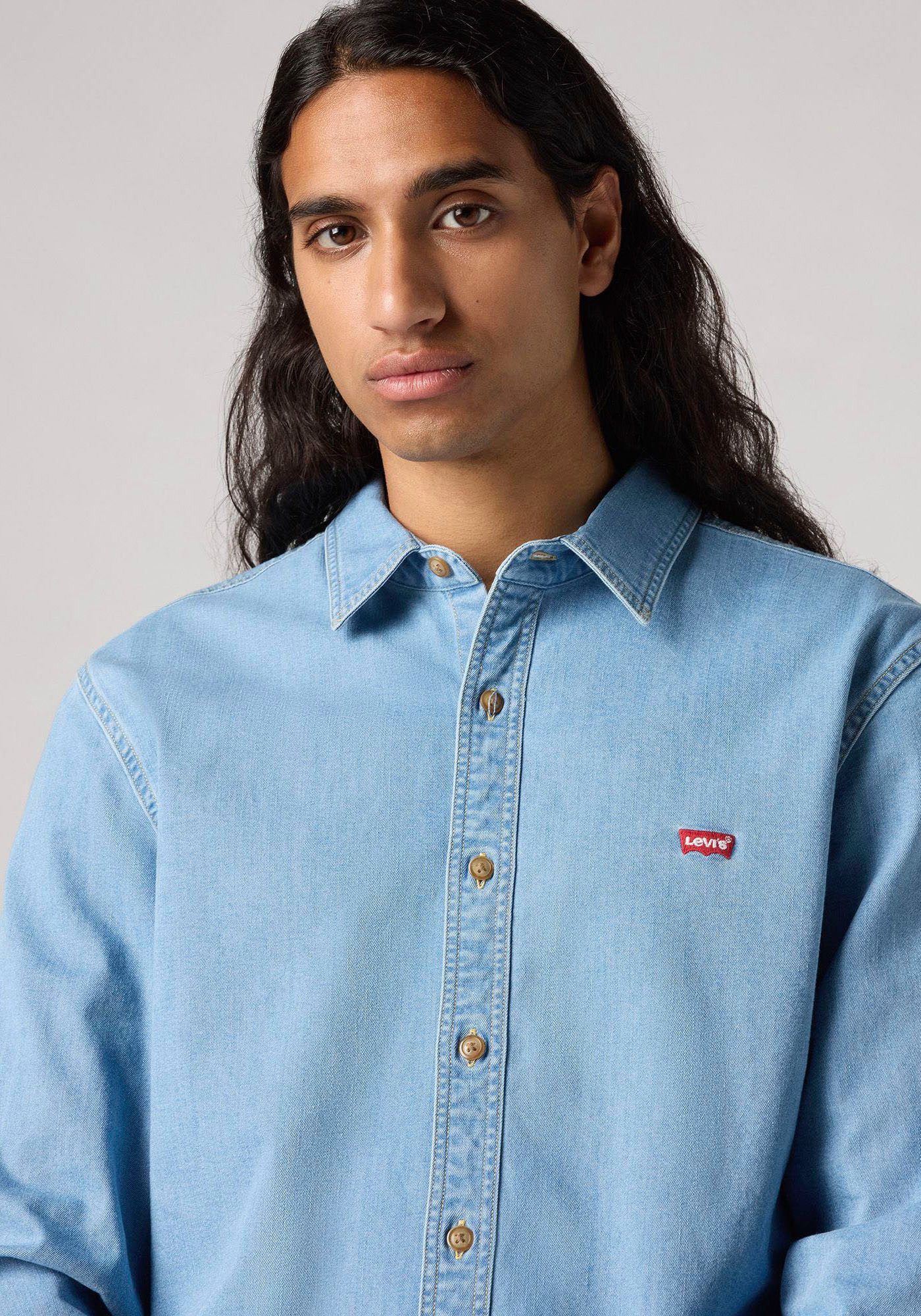Levi's® Jeans overhemd LS BATTERY HM SHIRT SLIM van onderhoudsvriendelijke katoenmix