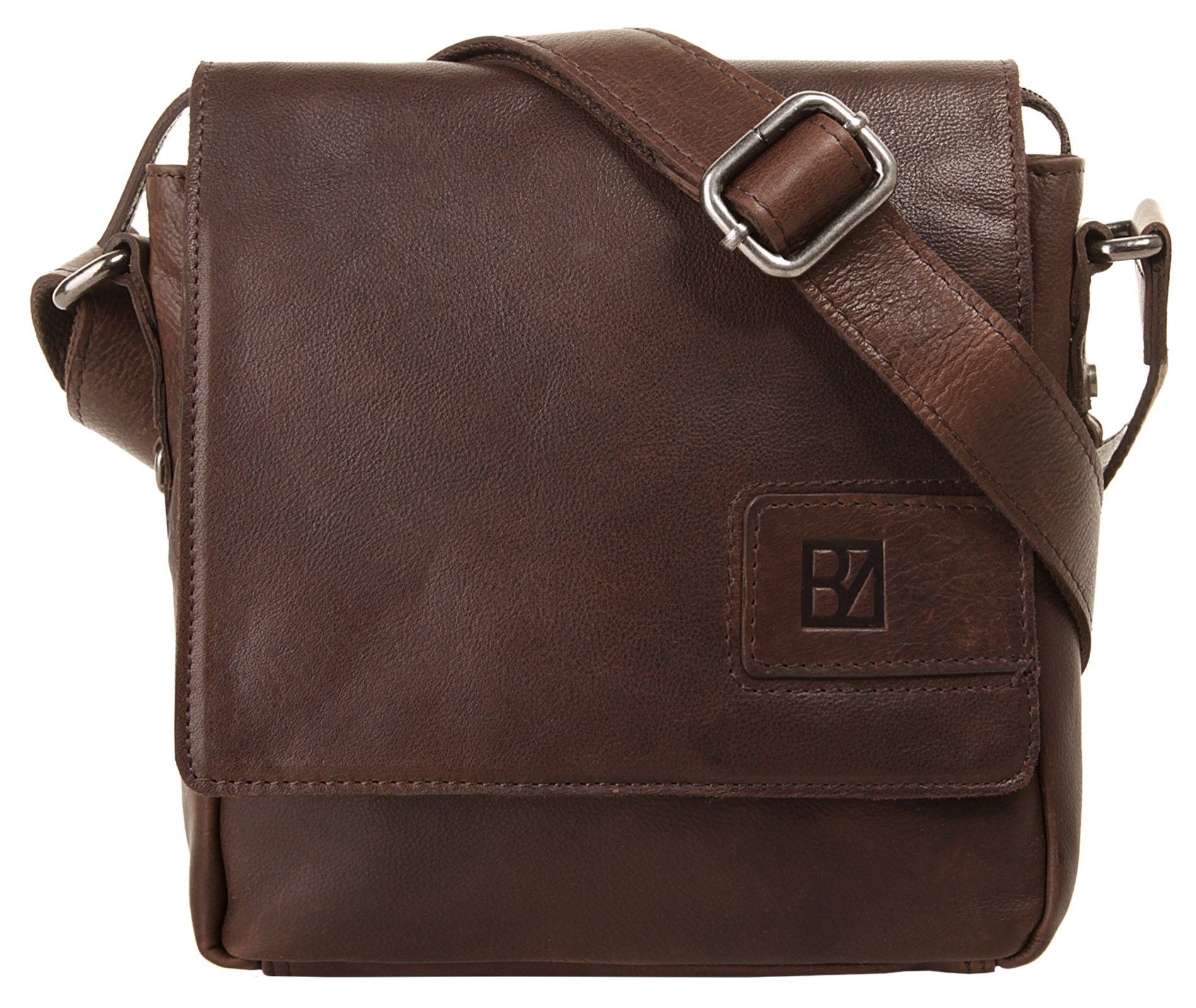 BODENSCHATZ Schoudertas echt leder heren schoudertassen maat Onesize bruin