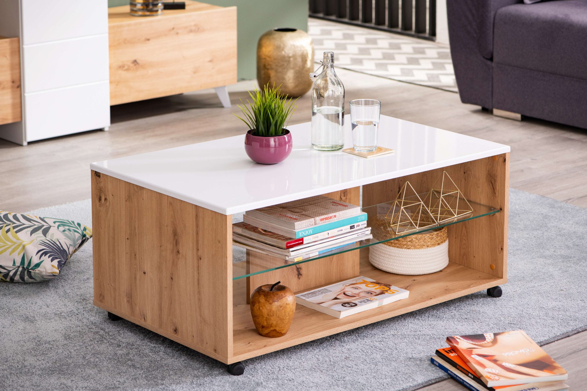 Home affaire Salontafel Bert koffietafel, 100 cm, in trendy kleuren, modern