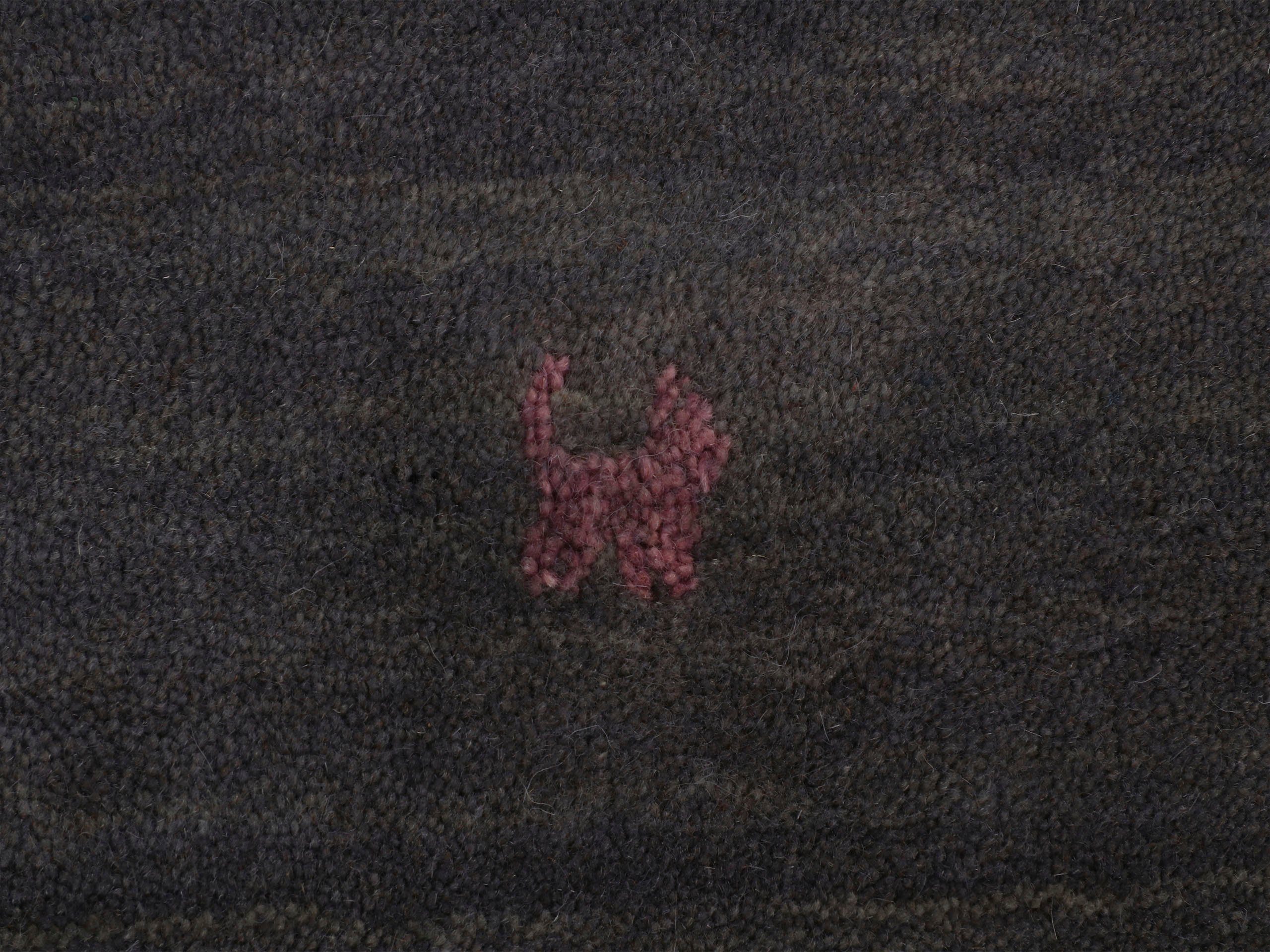carpetfine Wollen kleed Gabbeh Uni, ook verkrijgbaar als loper en rond pure wol, handgeweven, gabbeh loom dierenmotief, grote kleurkeuze