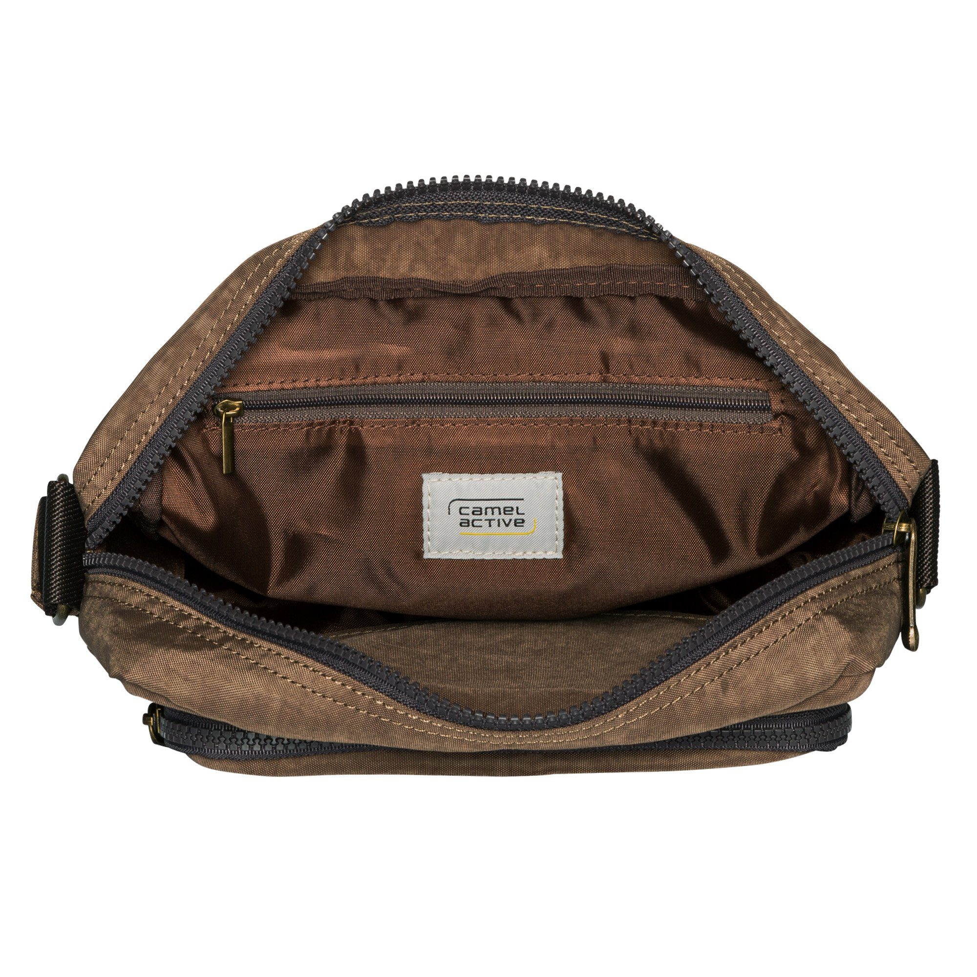 camel active Schoudertas Journey van licht robuust nylon, functioneel perfect voor alle levensomstandigheden