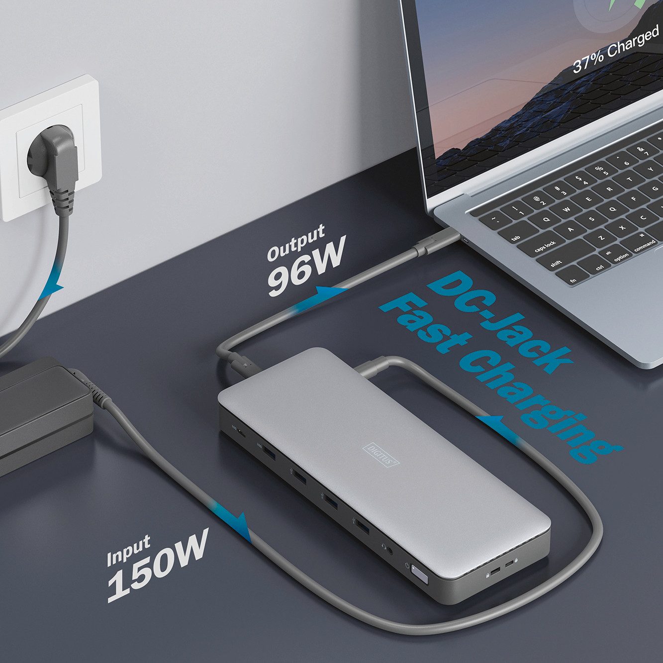 Digitus Laptop-dockingstation USB-C Docking Station, 13-Port, HDMI, USB, RJ45, SD