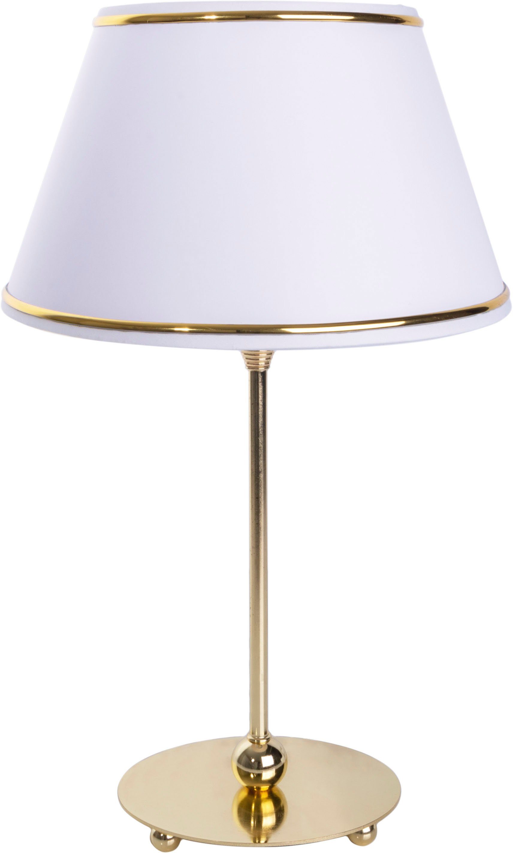 näve Tafellamp Keanu E14 max. 40 W, kleur: beige/goudkleur/messing, polyester/katoen mix (1 stuk)