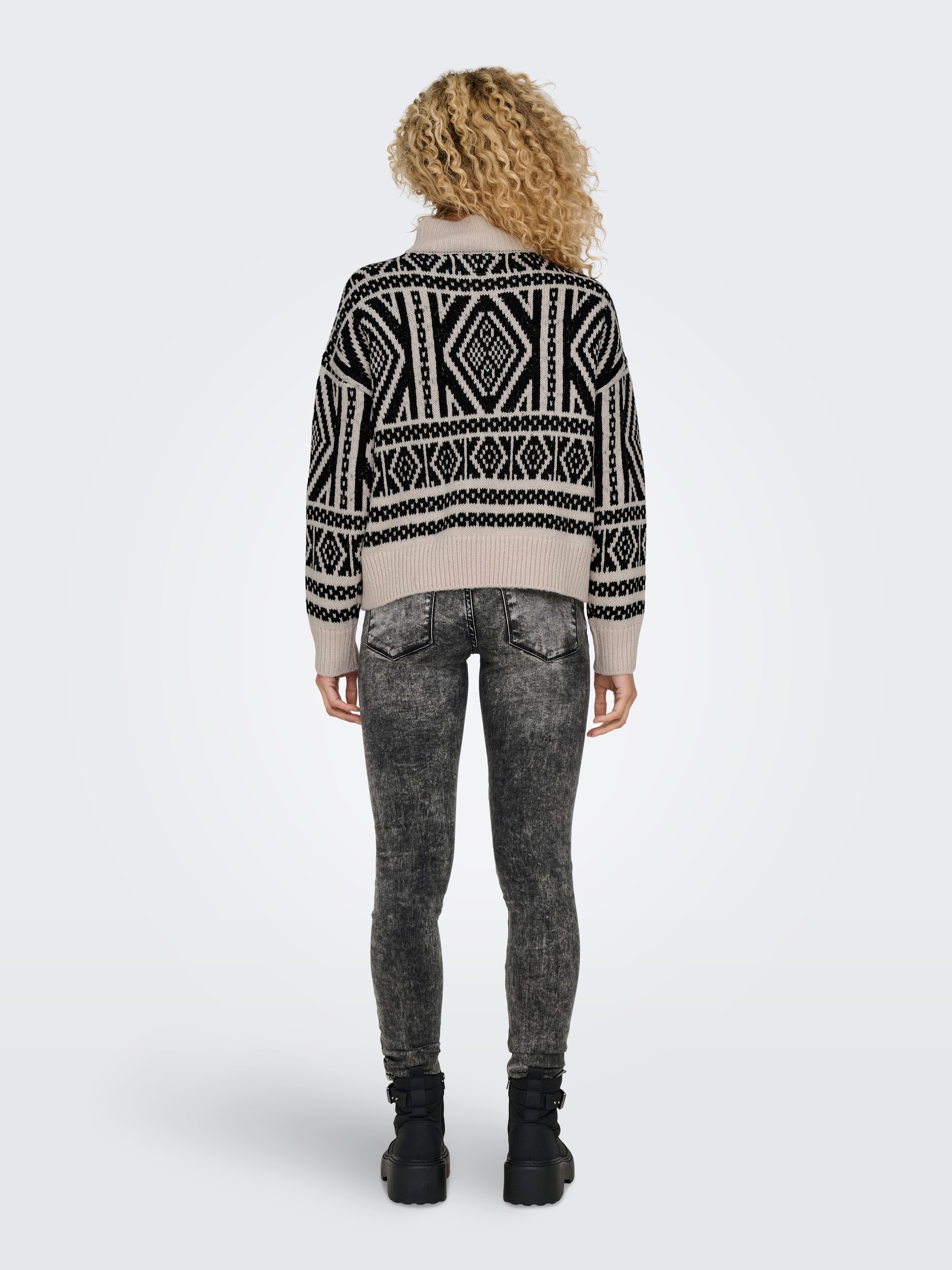 Only Gebreide trui ONLFELICIA LS ZIP PULLOVER NCA KNT