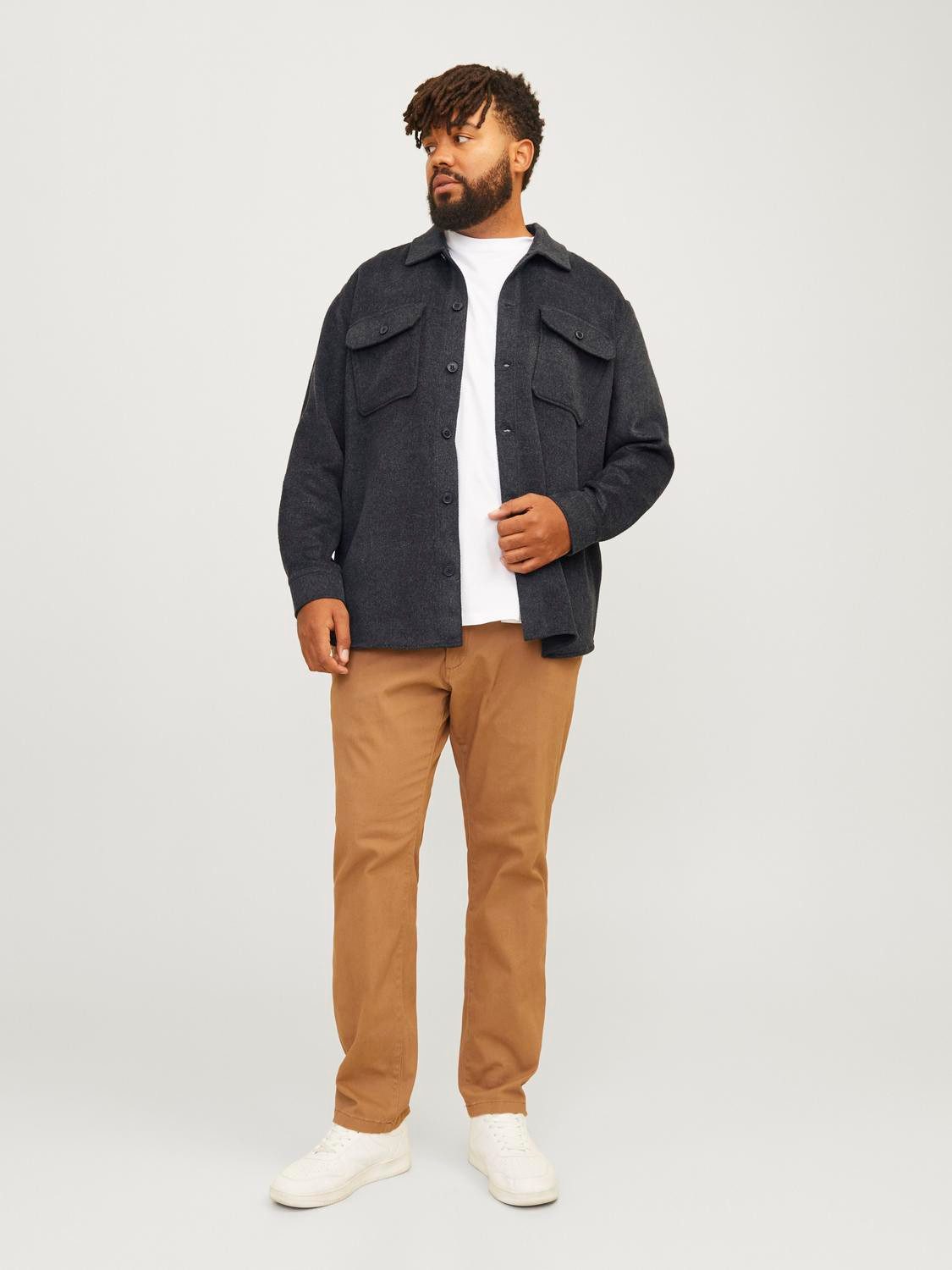 Jack & Jones PlusSize Overhemd met lange mouwen JJEBRADLEY OLLIE OVERSHIRT LS NOOS PLS