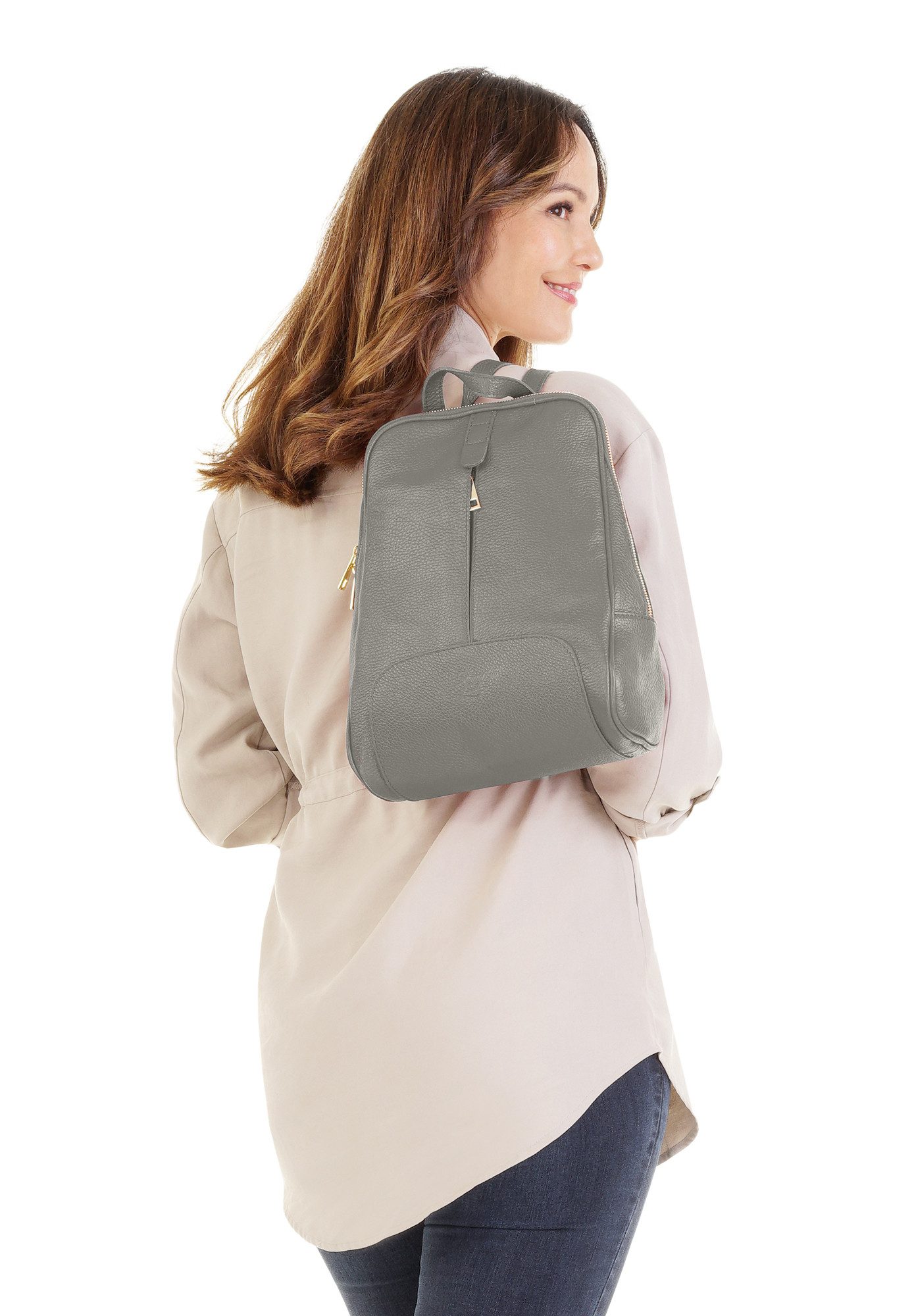 Samantha Look Rugzak echt leer, made in italy