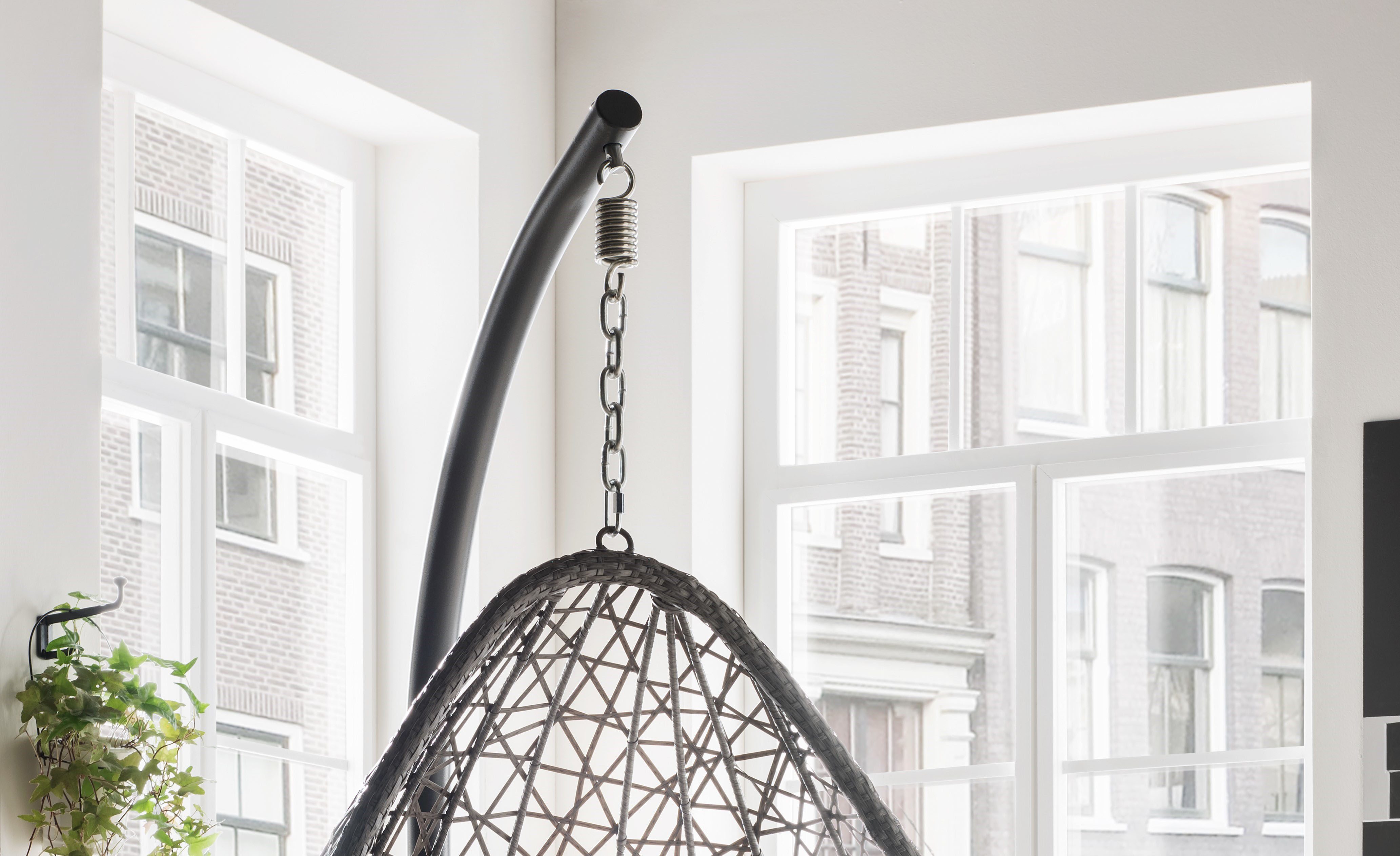 Destiny Hangstoel Coco Drop incl. frame, met kussens voor zitting en rug, belastbaar tot 110 kg