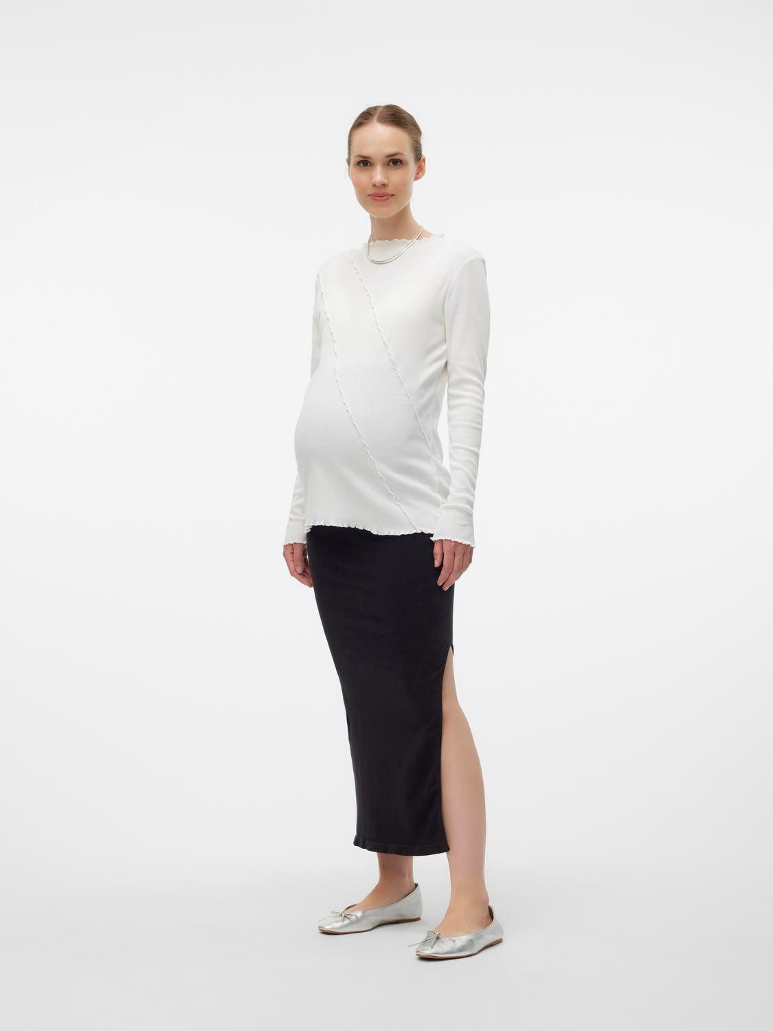 Mamalicious Zwangerschapsrok MLALANIS SEAMLESS AL RIB SKIRT HW NOOS