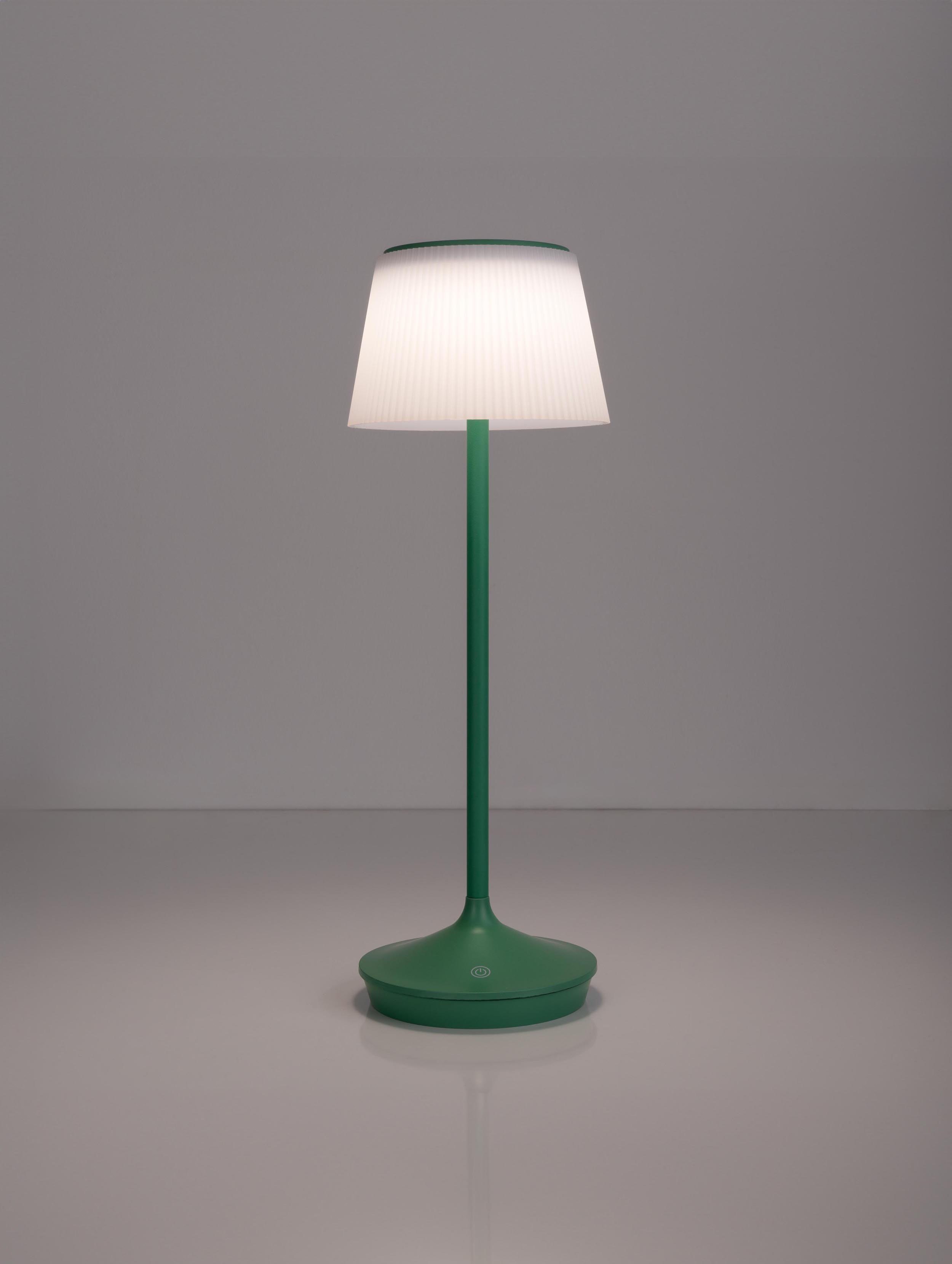 näve Led-tafellamp Zonne-lamp / acculamp "EMMI" Zonne-energie, accubedrijf, CCT, aanraaksensor, accutafellamp (1 stuk)