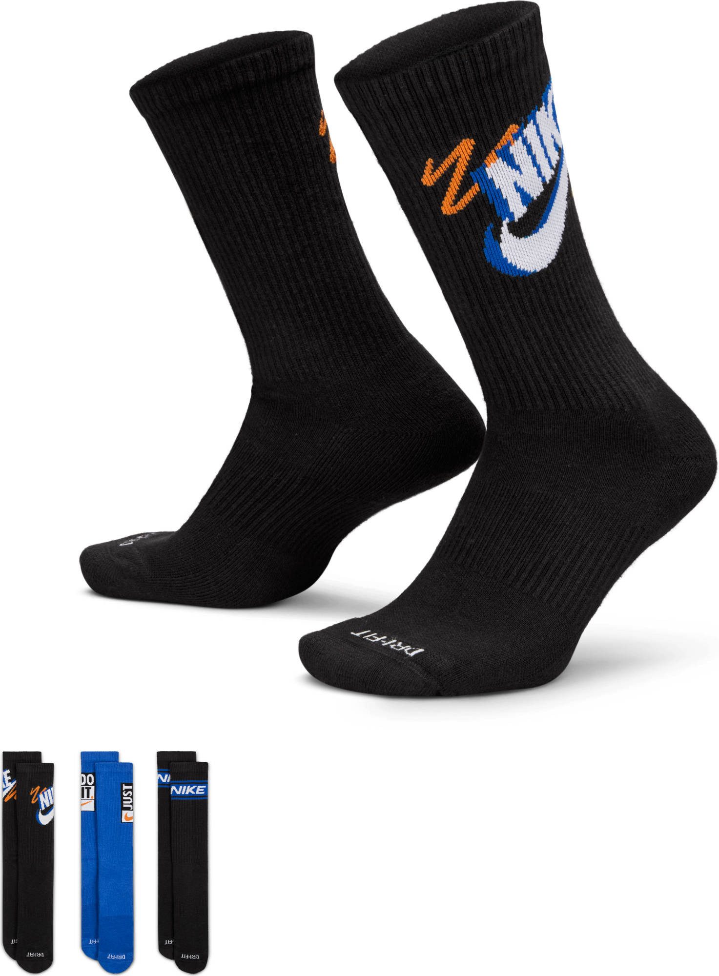 Nike Sportswear Functionele sokken U NK ED PLS CRW 3PR LFESTL 144