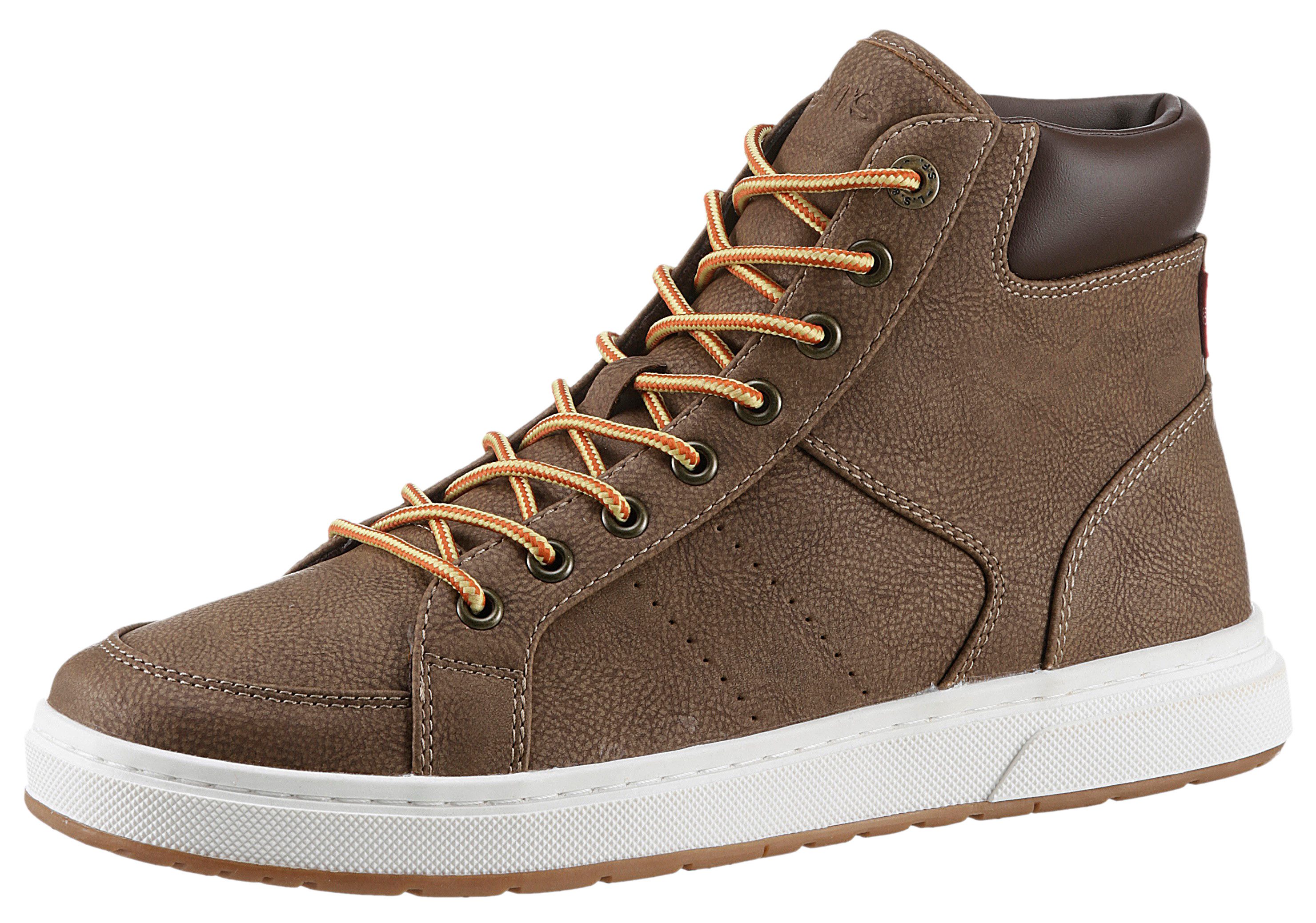 Levi's® Sneakers PIPER MID , veterschoenen, vrijetijdsschoen, veterschoenen met logo-embossing