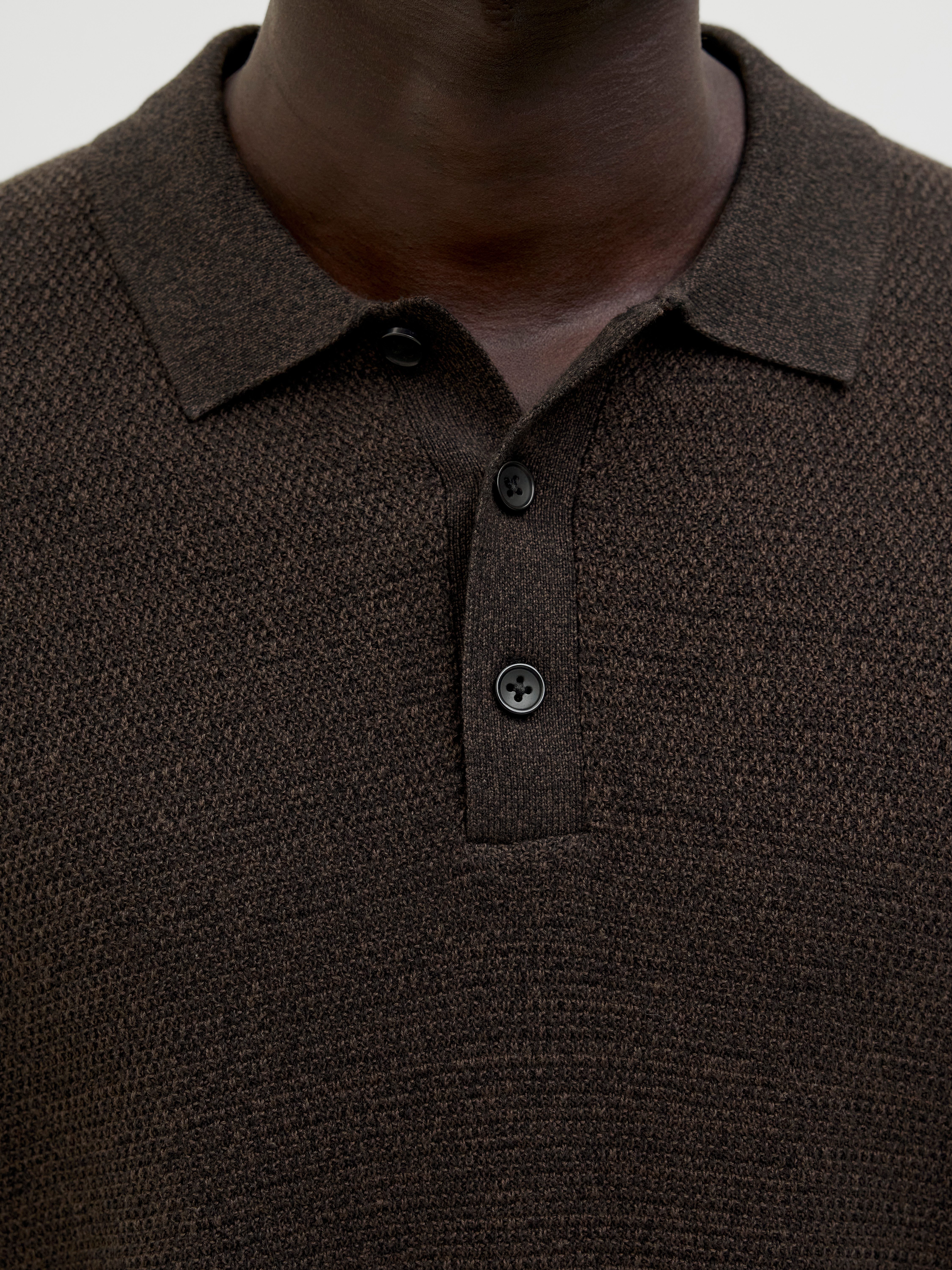 Jack & Jones Gebreide trui JJEGEORGE KNIT POLO LS SN