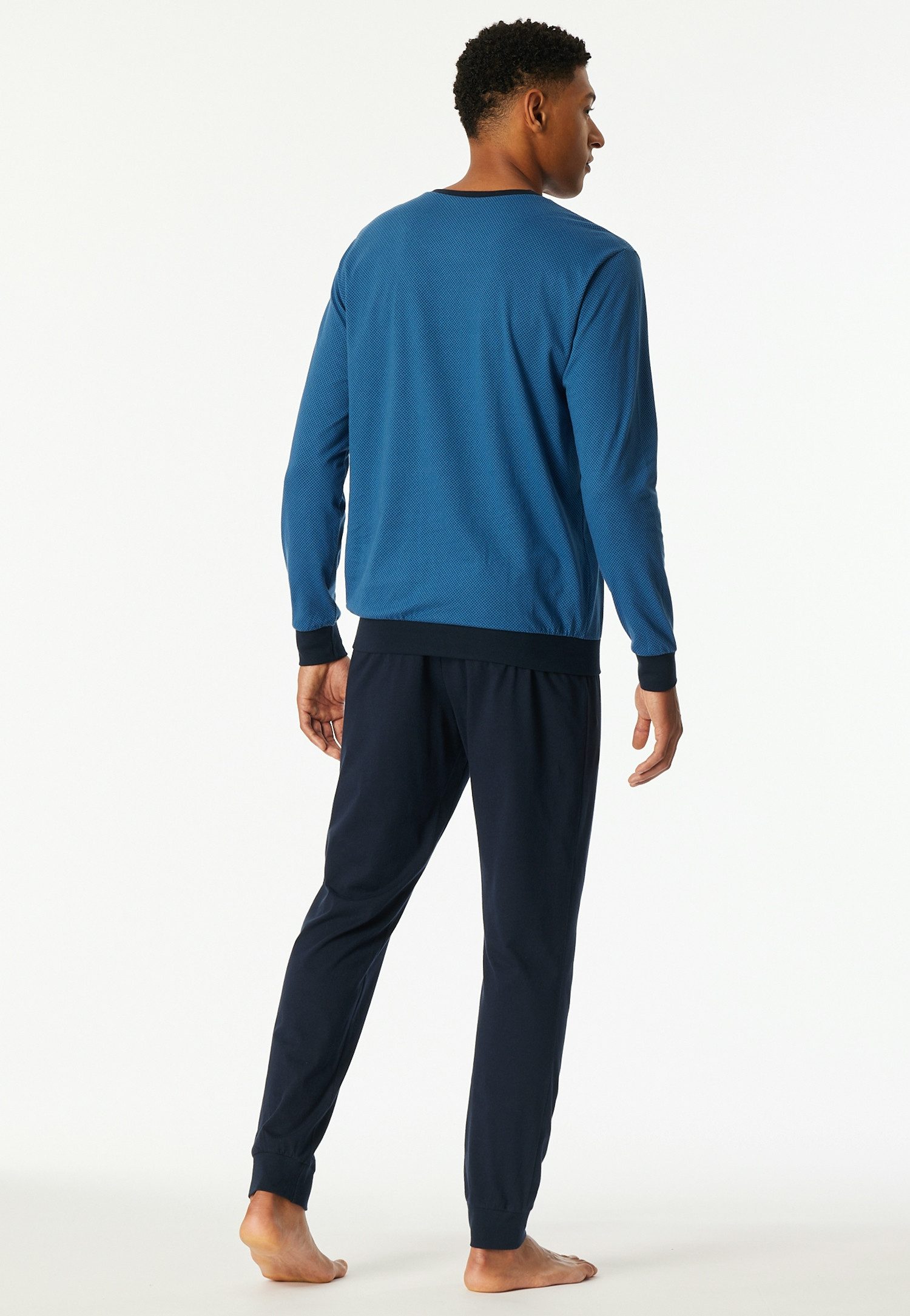 uncover by SCHIESSER Pyjama UNCOVER Nightwear Lange mouw, ronde hals, single jersey-kwaliteit, zacht (2-delig)