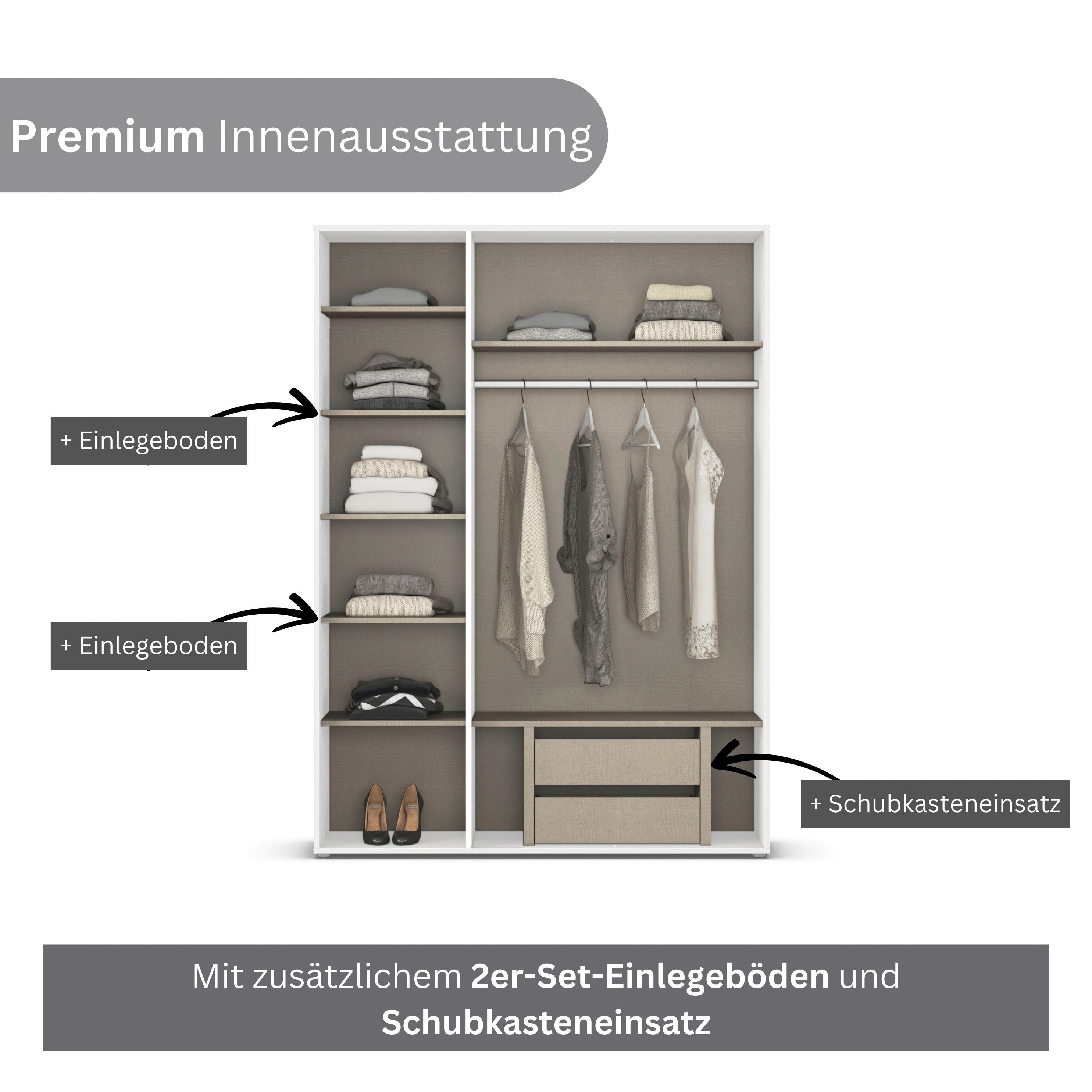 rauch Draaideurkast Kledingkast kast garderobe waskast SHINJO Grepen en voeten van massief hout, veel opbergruimte MADE IN GERMANY