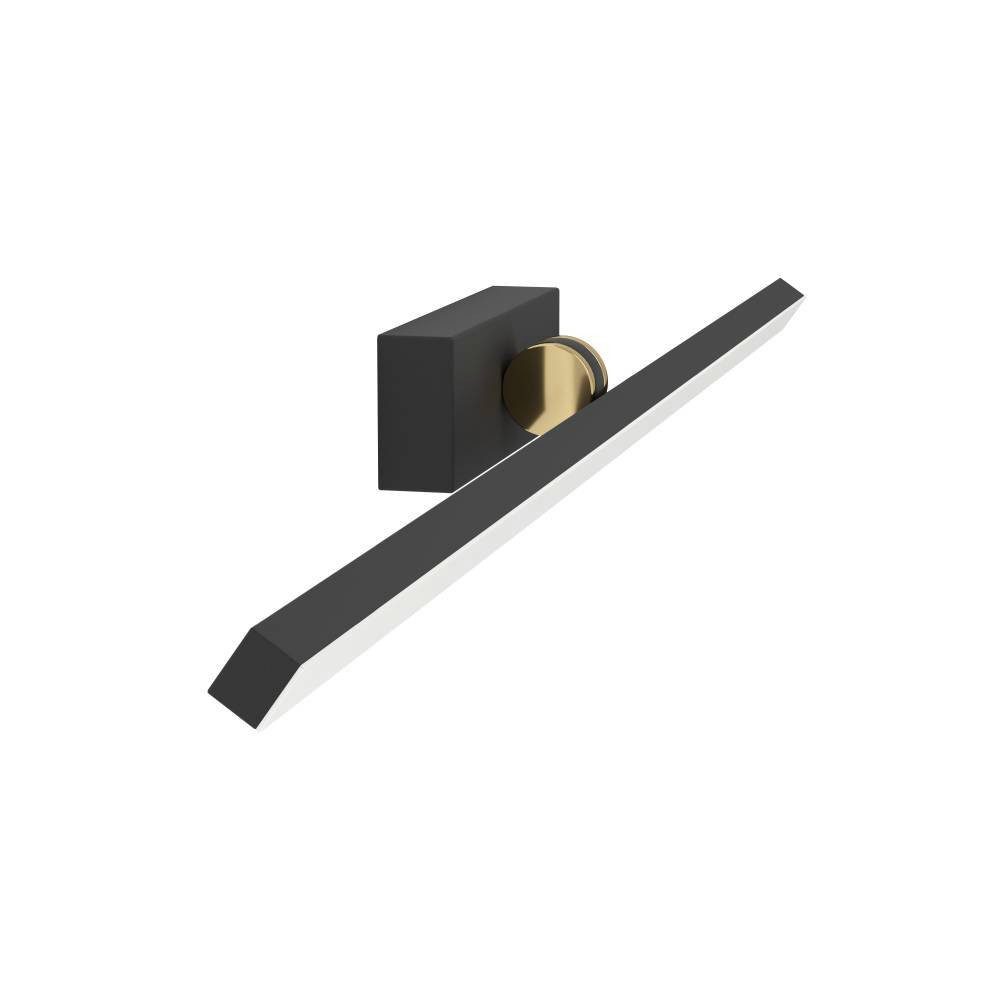 EGLO Spiegellamp VERDELLO Wandlamp van kunststof in zwart, wit en messing, badkamerlamp, IP44 (1 stuk)
