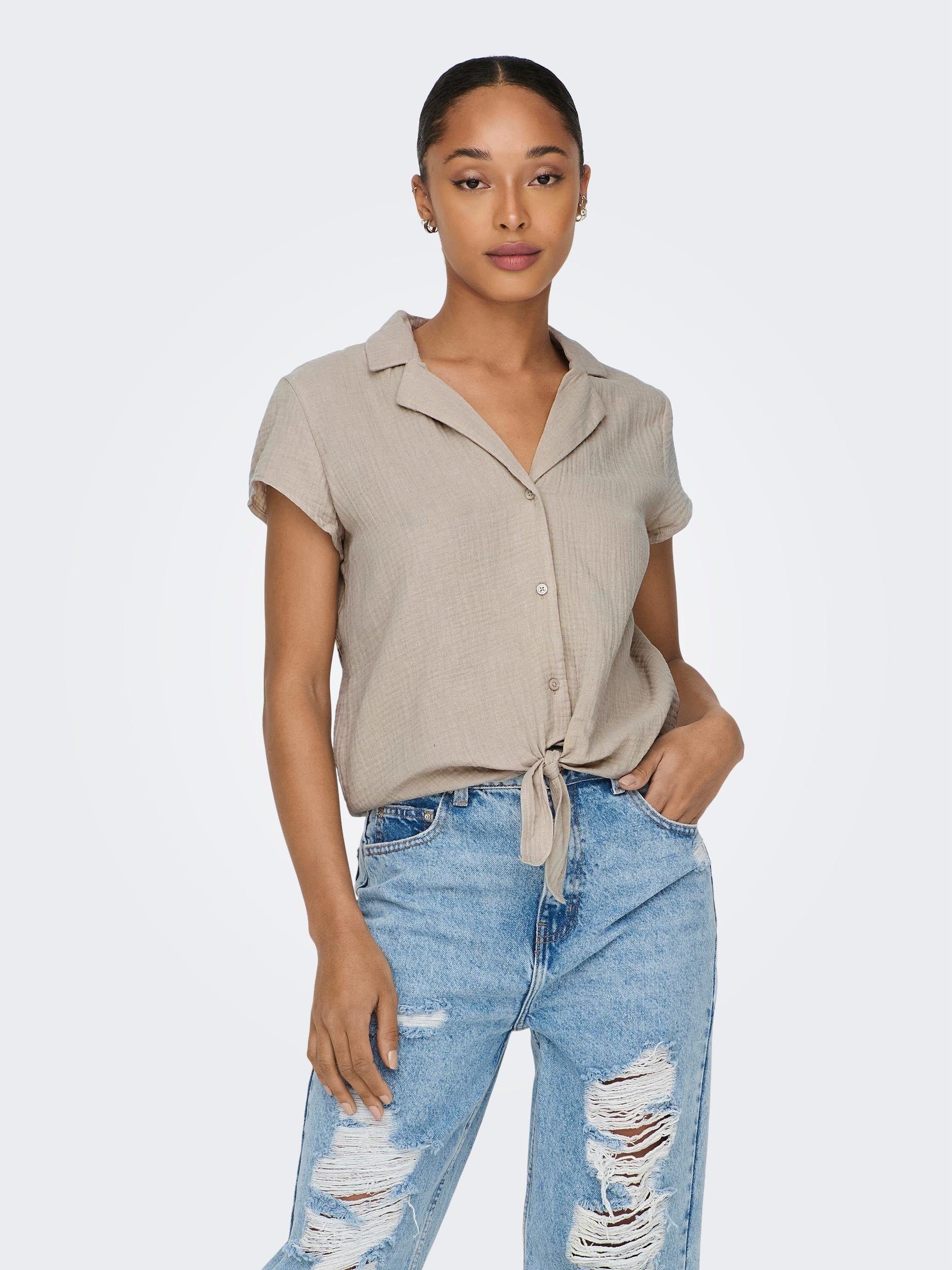 Only Blouse met korte mouwen ONLTHYRA LIFE CAPSLEEVE SHIRT WVN