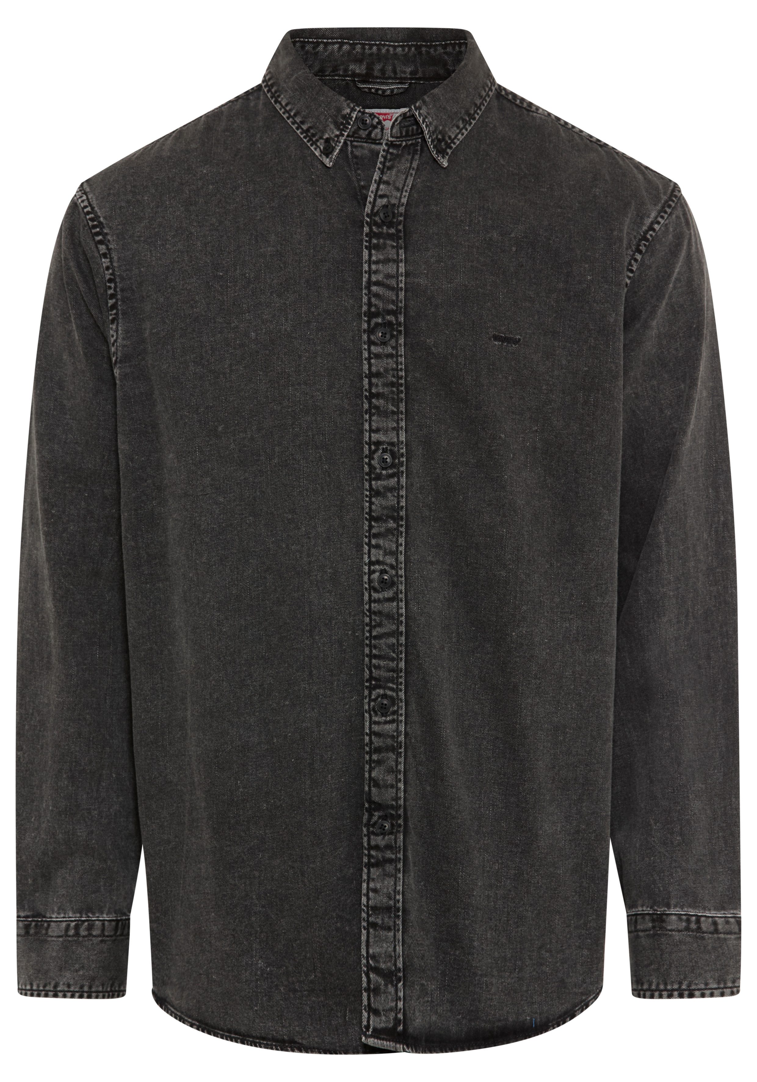 Levi's® Overhemd met lange mouwen AUTHENTIC BUTTON DOWN met ton-in-ton logo-borduursel op de borst