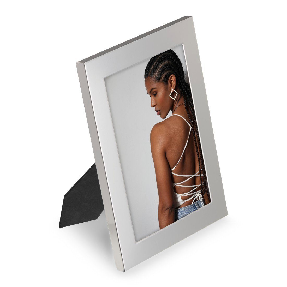 Hama Fotolijstje Fotolijst 13 x 18 cm voor 1 foto, om op te hangen en te plaatsen, zilverkleur (1 stuk)