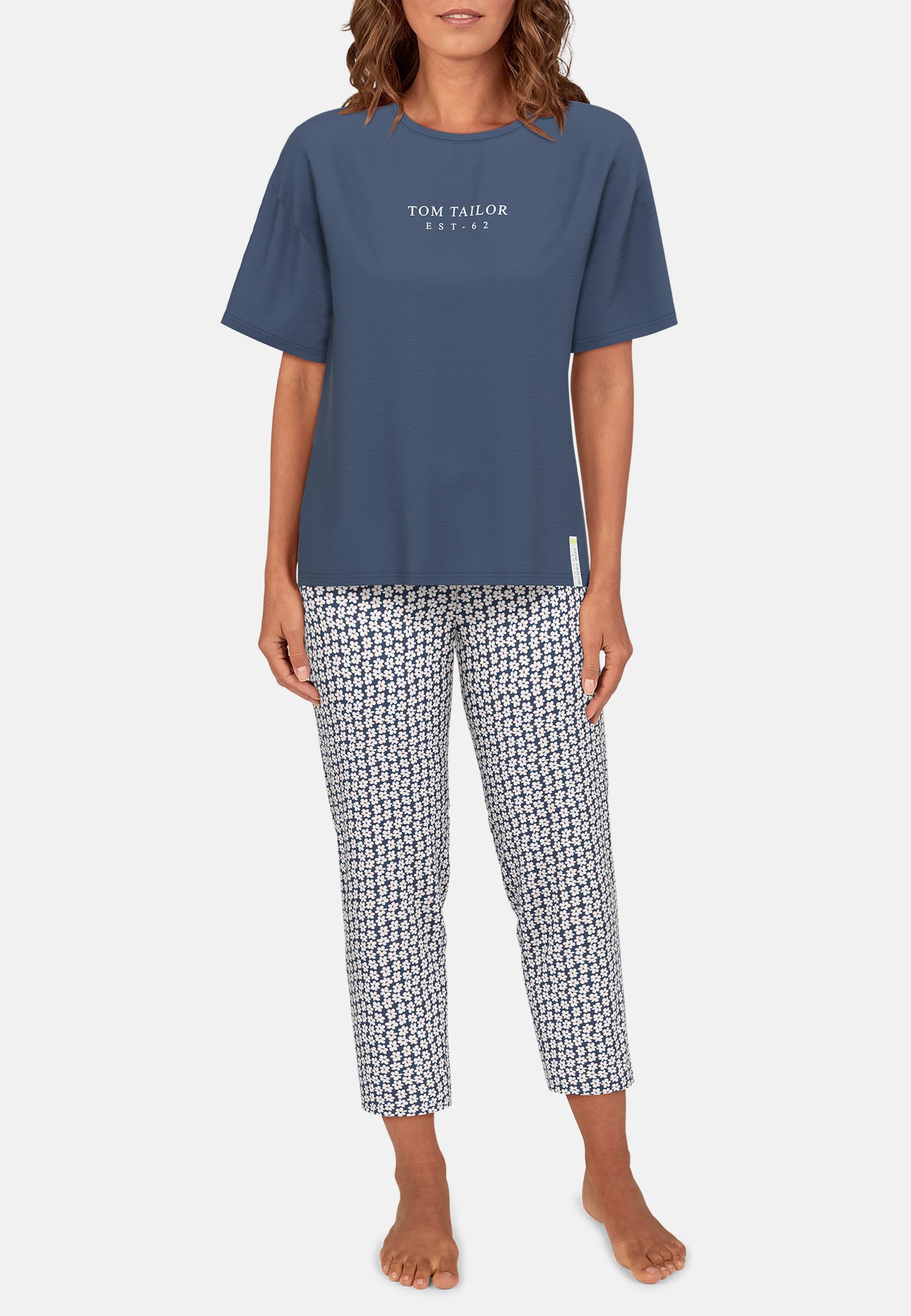 Tom Tailor Capripyjama Westport Broek met bloemenprint (2-delig)