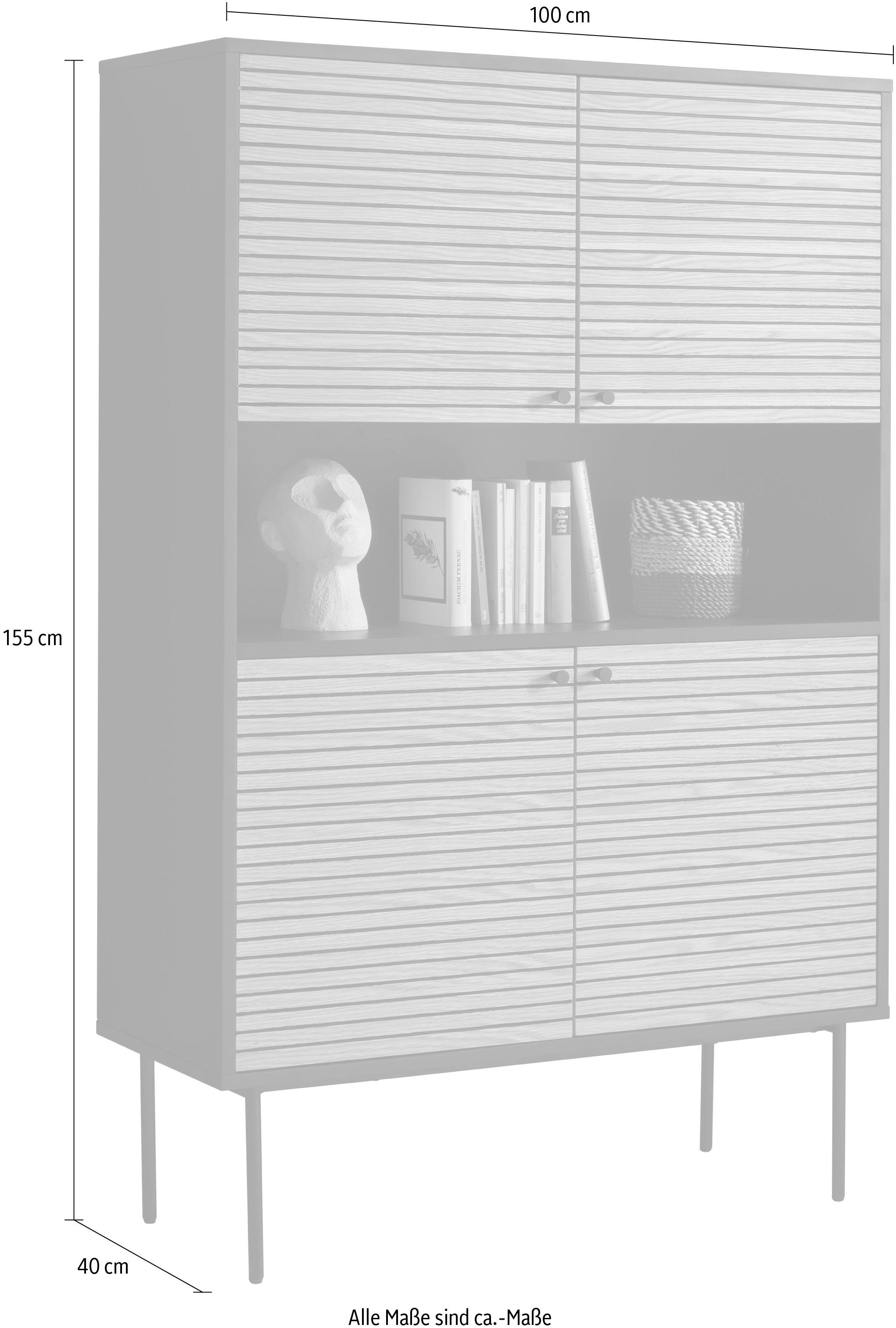 SalesFever Highboard Opbergkast in Scandi-design, breedte 100 cm