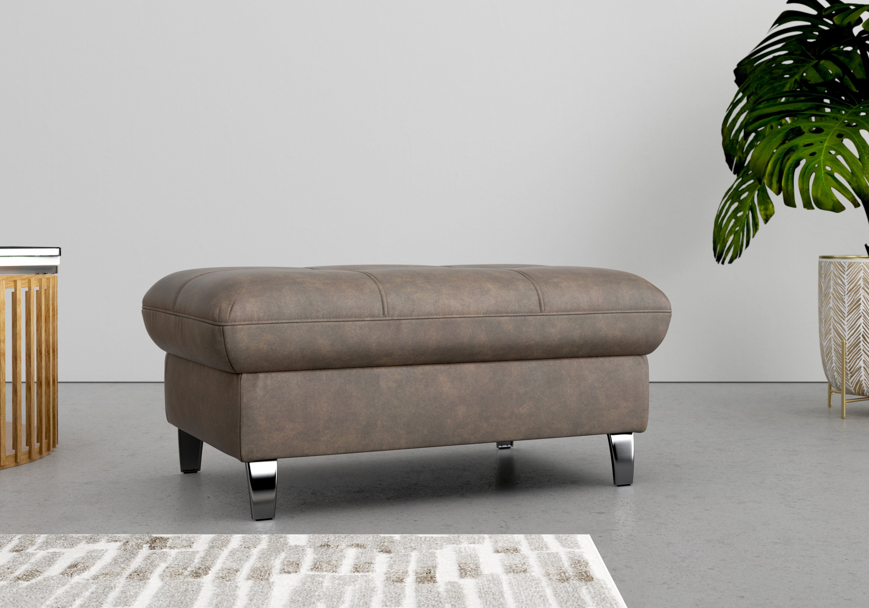 sit&more Hocker met bergruimte Maggiore met bergruimte en moderne metalen poten
