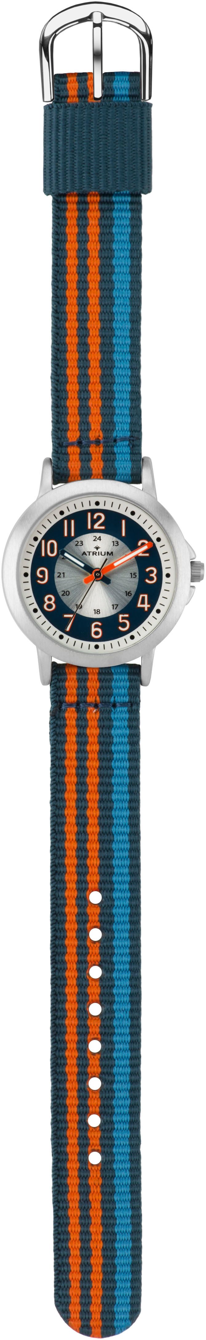 Atrium Kwartshorloge Horloge, kinderhorloge, leerhorloge, textielband, ideaal ook als cadeau