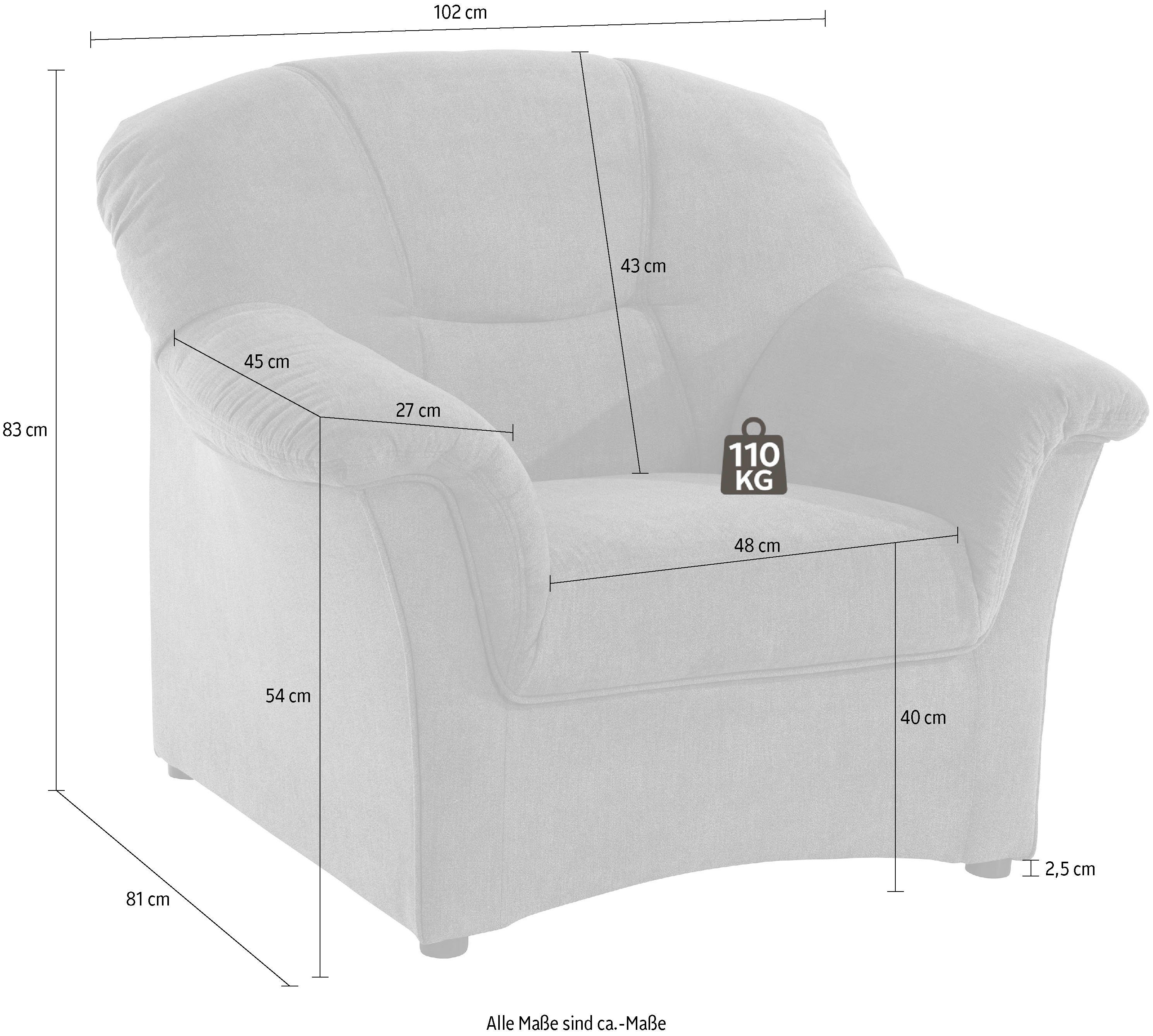 DOMO collection Fauteuil Sarafina optioneel met veerkern