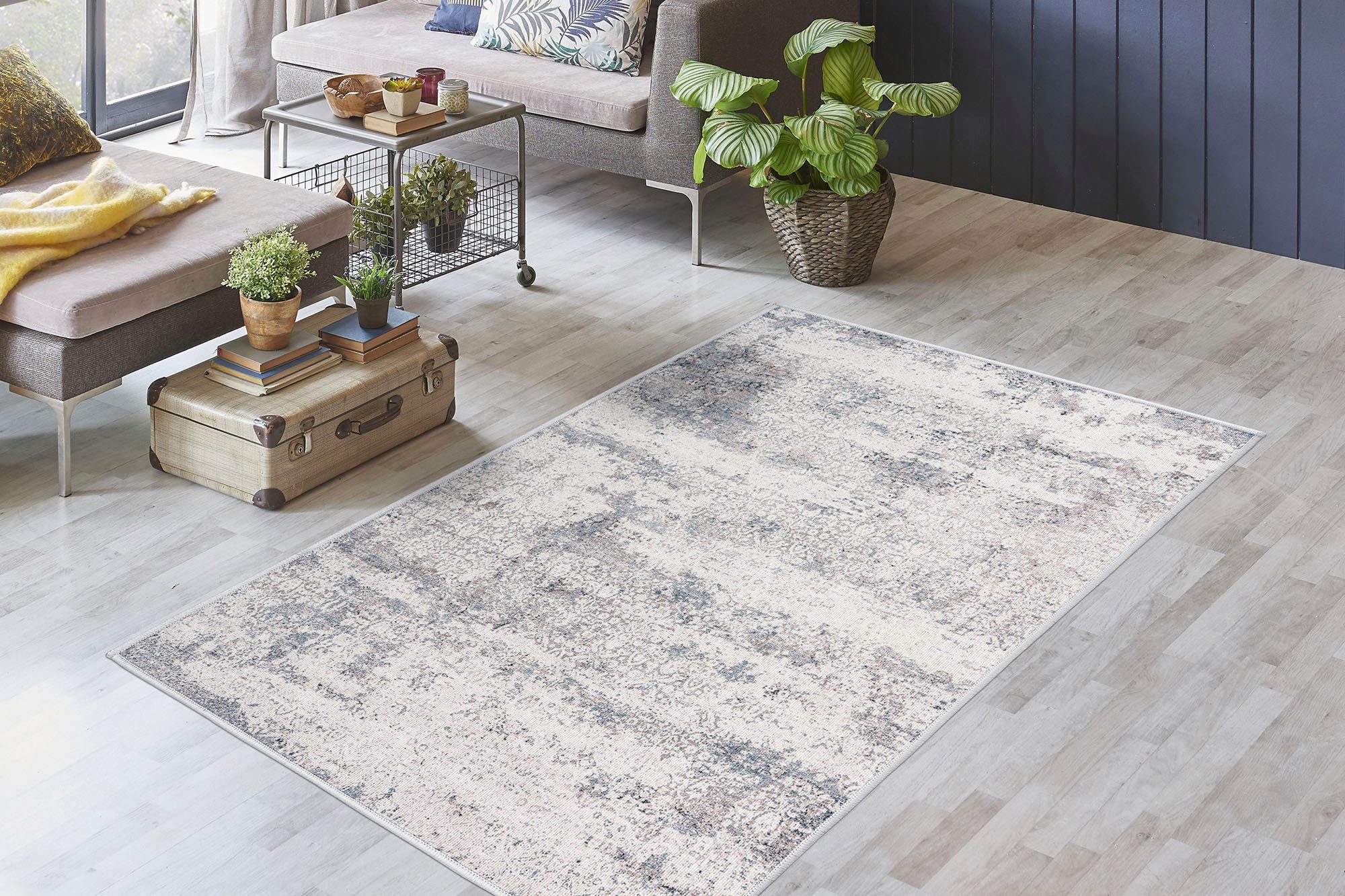 Kayoom Vloerkleed Maika 300 Platte stof, zacht, vintage, woonkamer