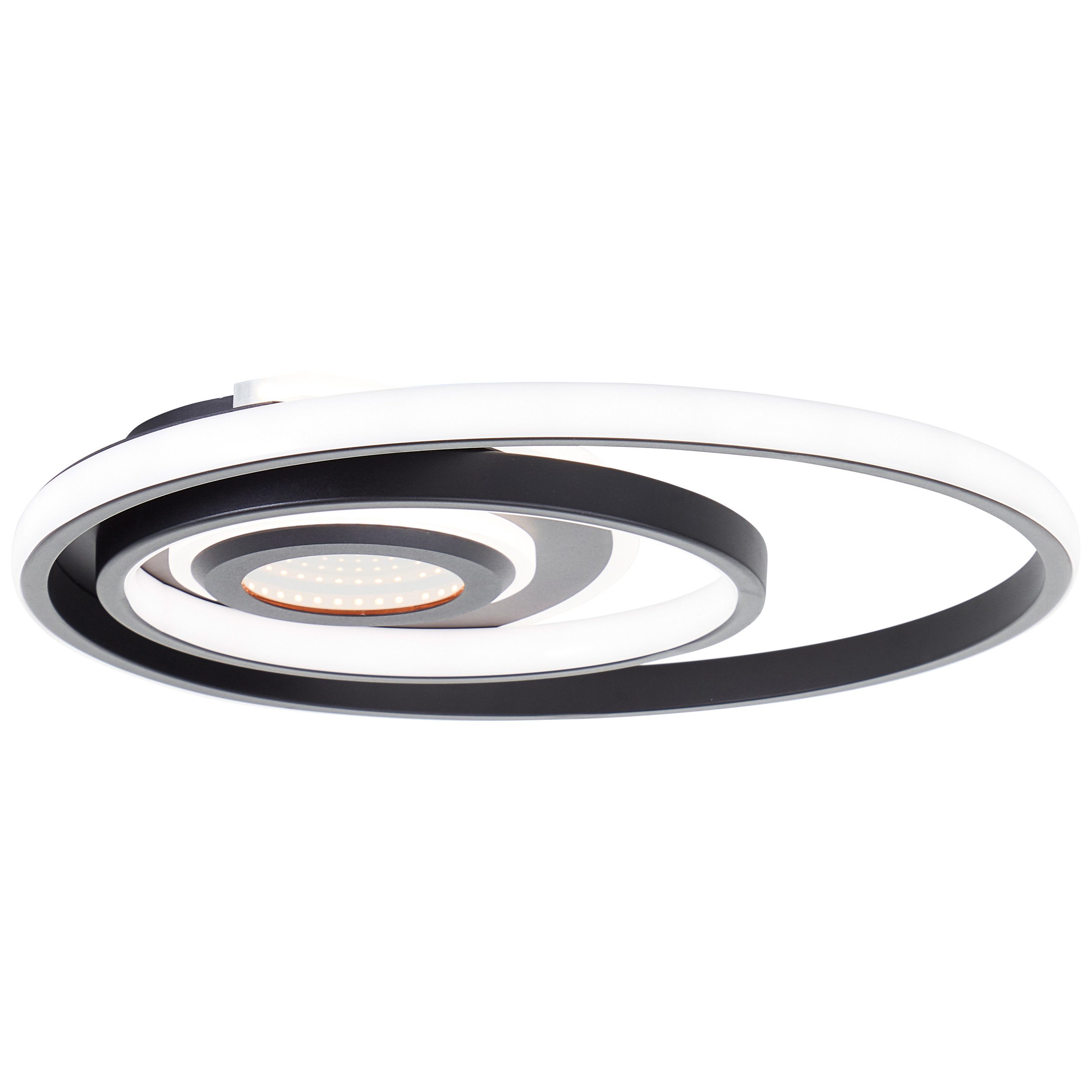 Brilliant Leuchten Led-plafondlamp Opame Ø 41 cm, 4400 lm, dimbaar, 3000-6500 K, afstandsbediening, metaal, zwart