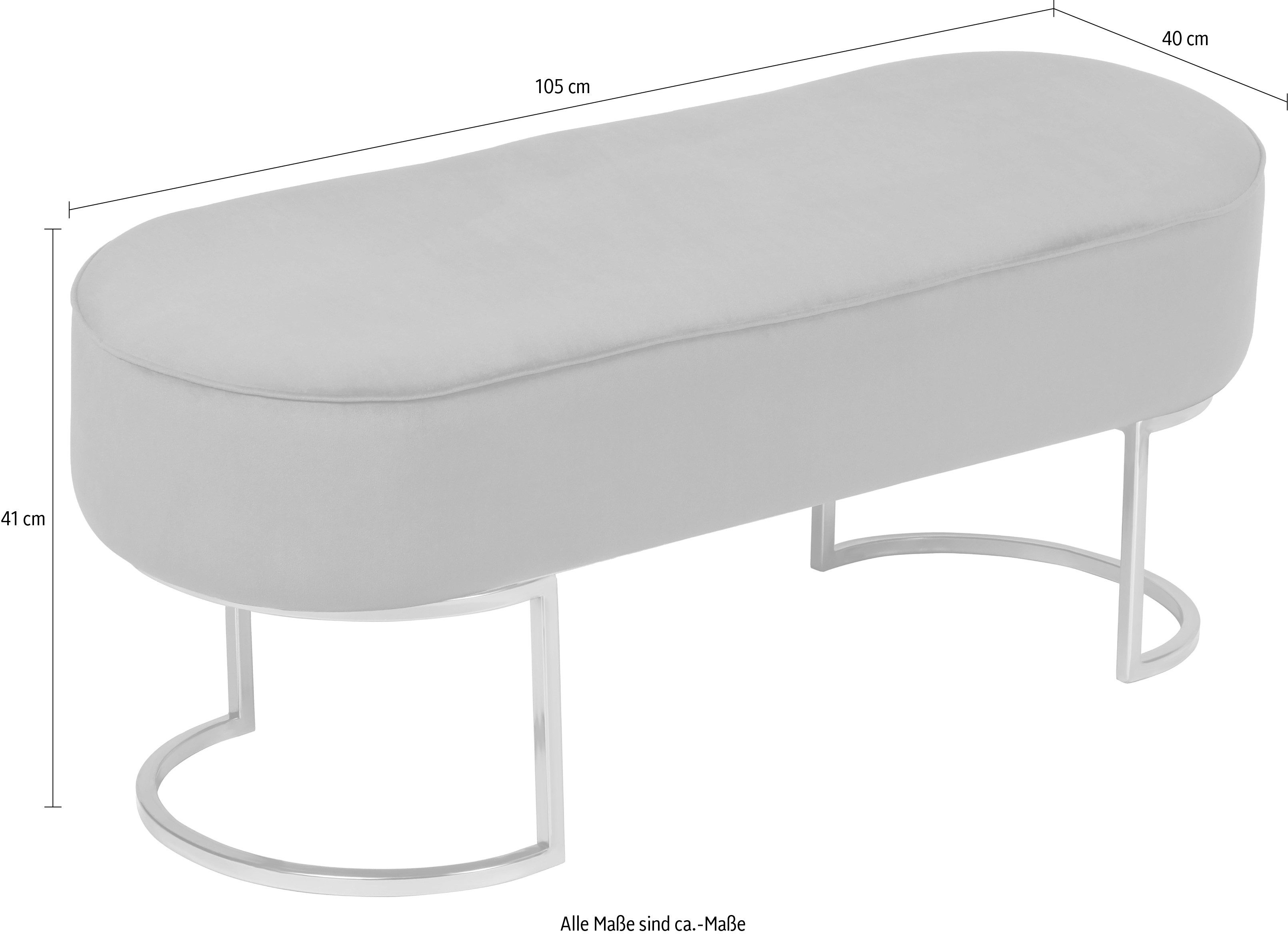 Kayoom Zitbank Pera 225, elegante uitstraling door goudkleurige frame, comfortabele bekleding (1 stuk)