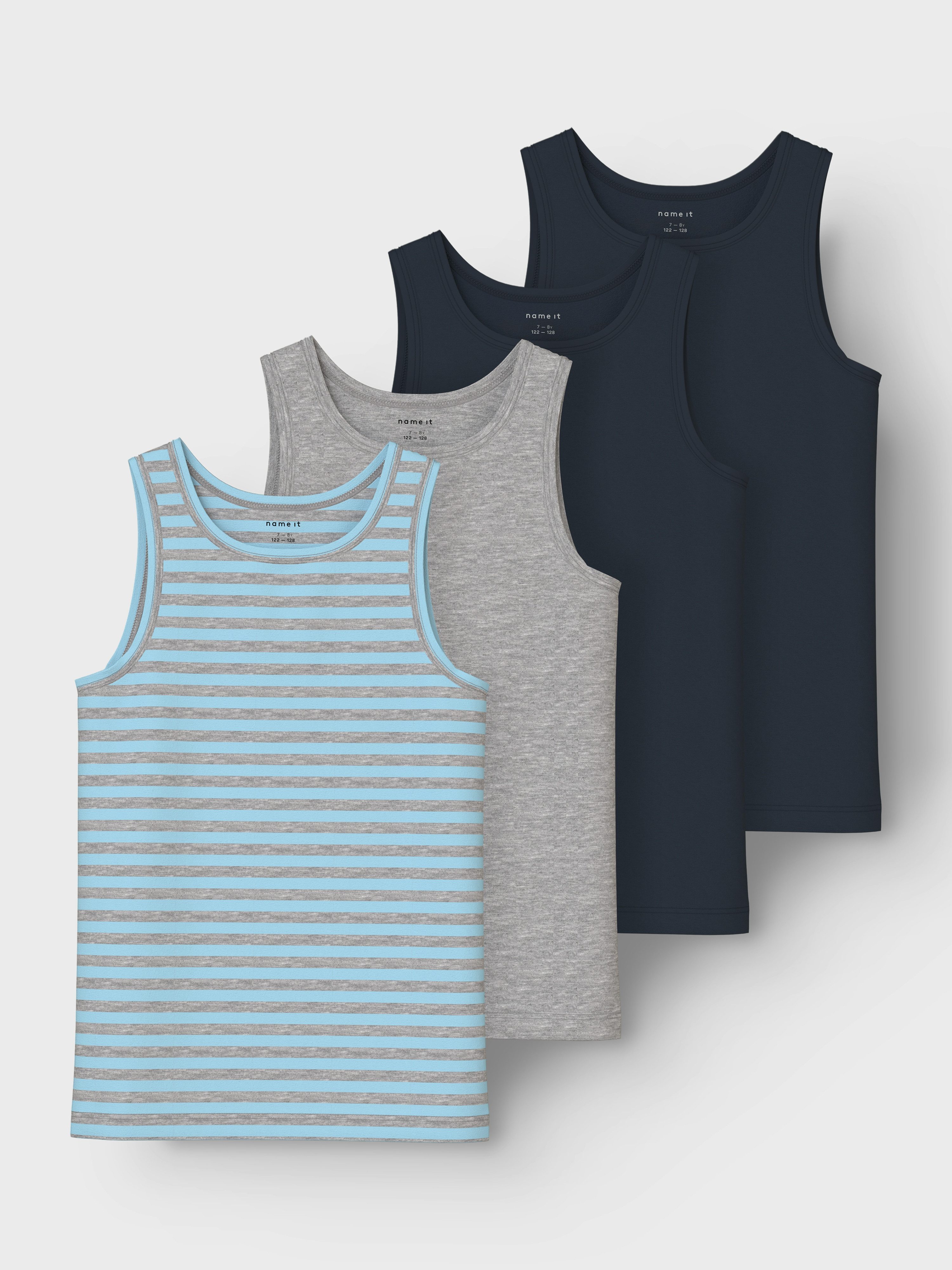 Name It Hemd NKMTANK TOP 4P AQUAMARINE Y/D NOOS (set, 4 stuks)