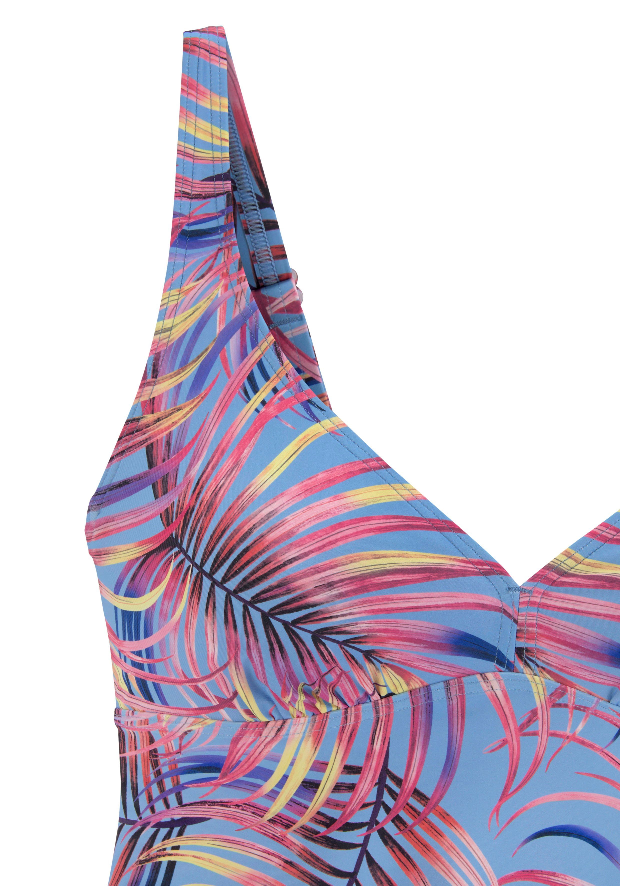 Lascana Tankinitop met beugels Breese met gebloemd design