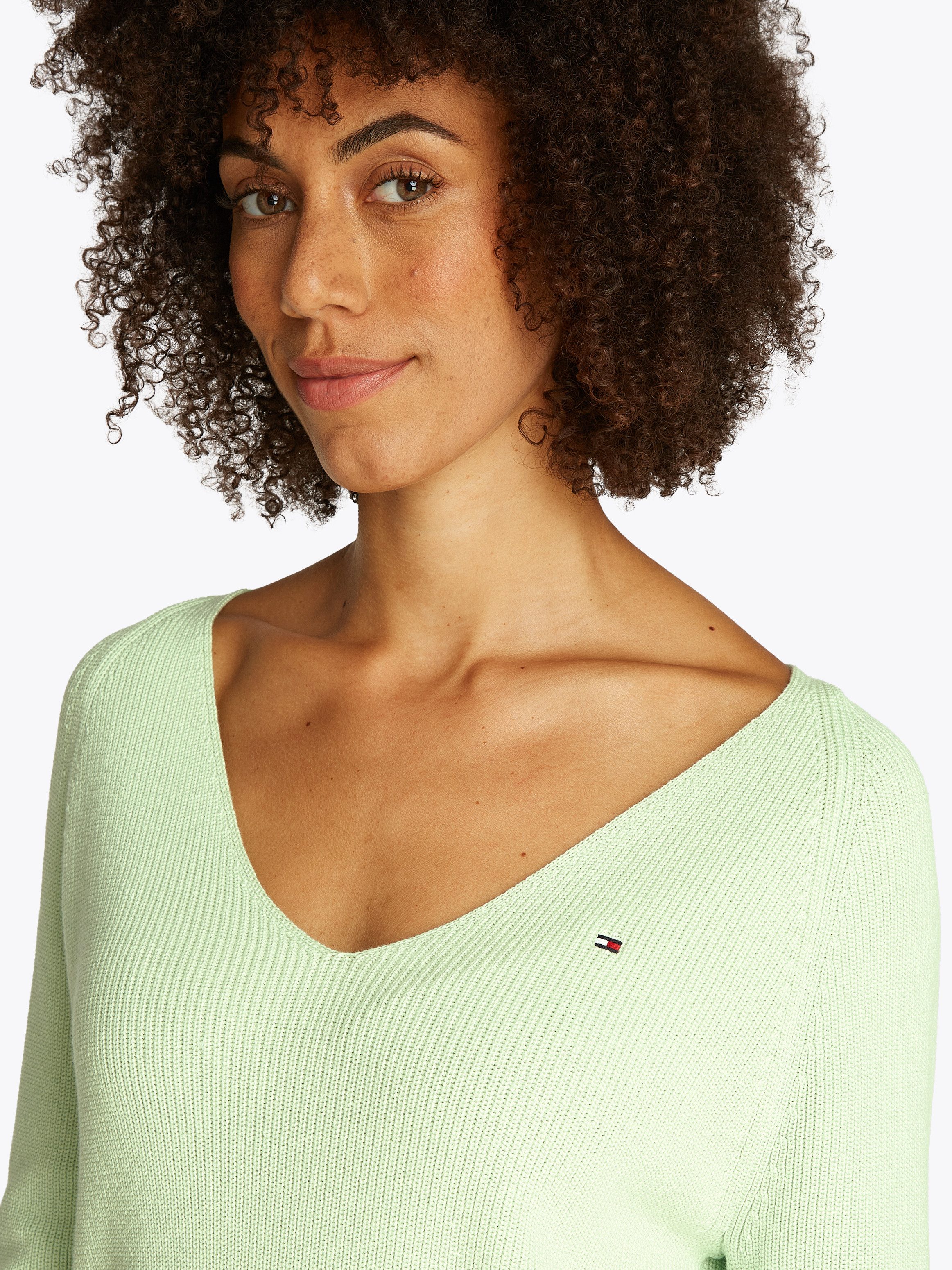 Tommy Hilfiger Gebreide trui CO CARDI FINE GG LS BOAT-NK SWT