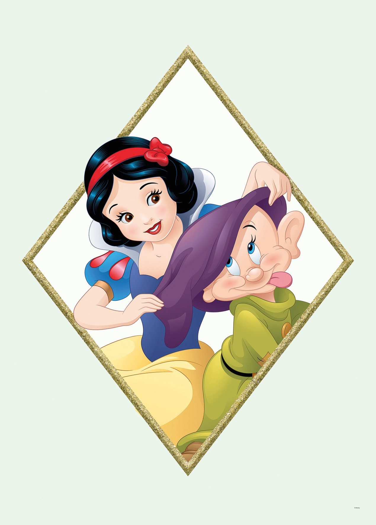 Komar wanddecoratie Snow White & Dopey, zonder lijst