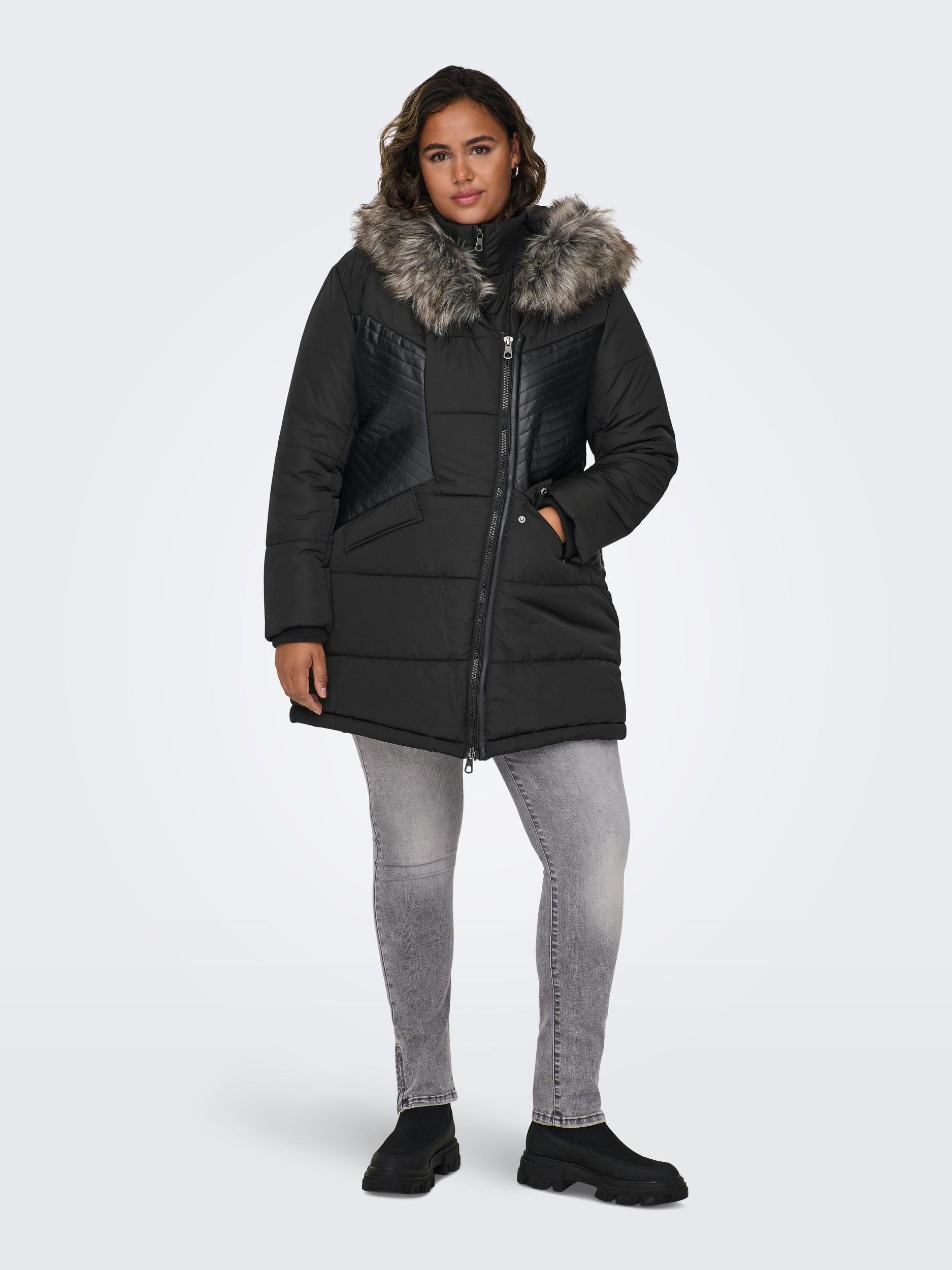 ONLY CARMAKOMA Gewatteerde jas CARLITTA FUR HOOD COAT CC OTW