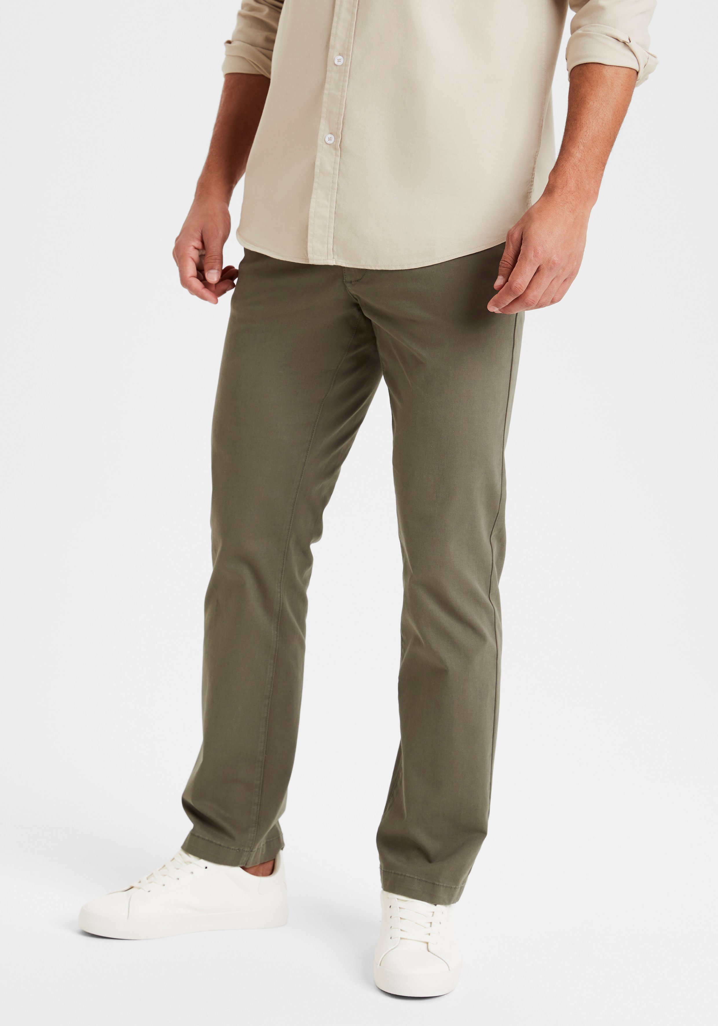 H.I.S Chino Regular fit lange broek, van elastische katoenkwaliteit